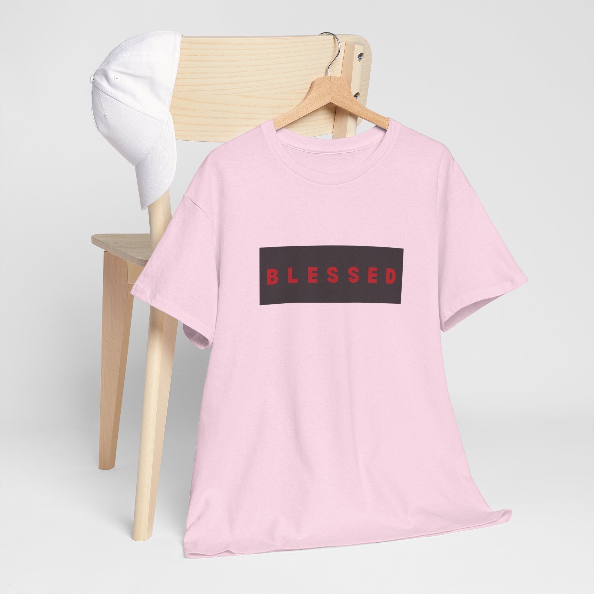 Blessed Box Logo T-Shirt — Minimal Christian Faith Tee
