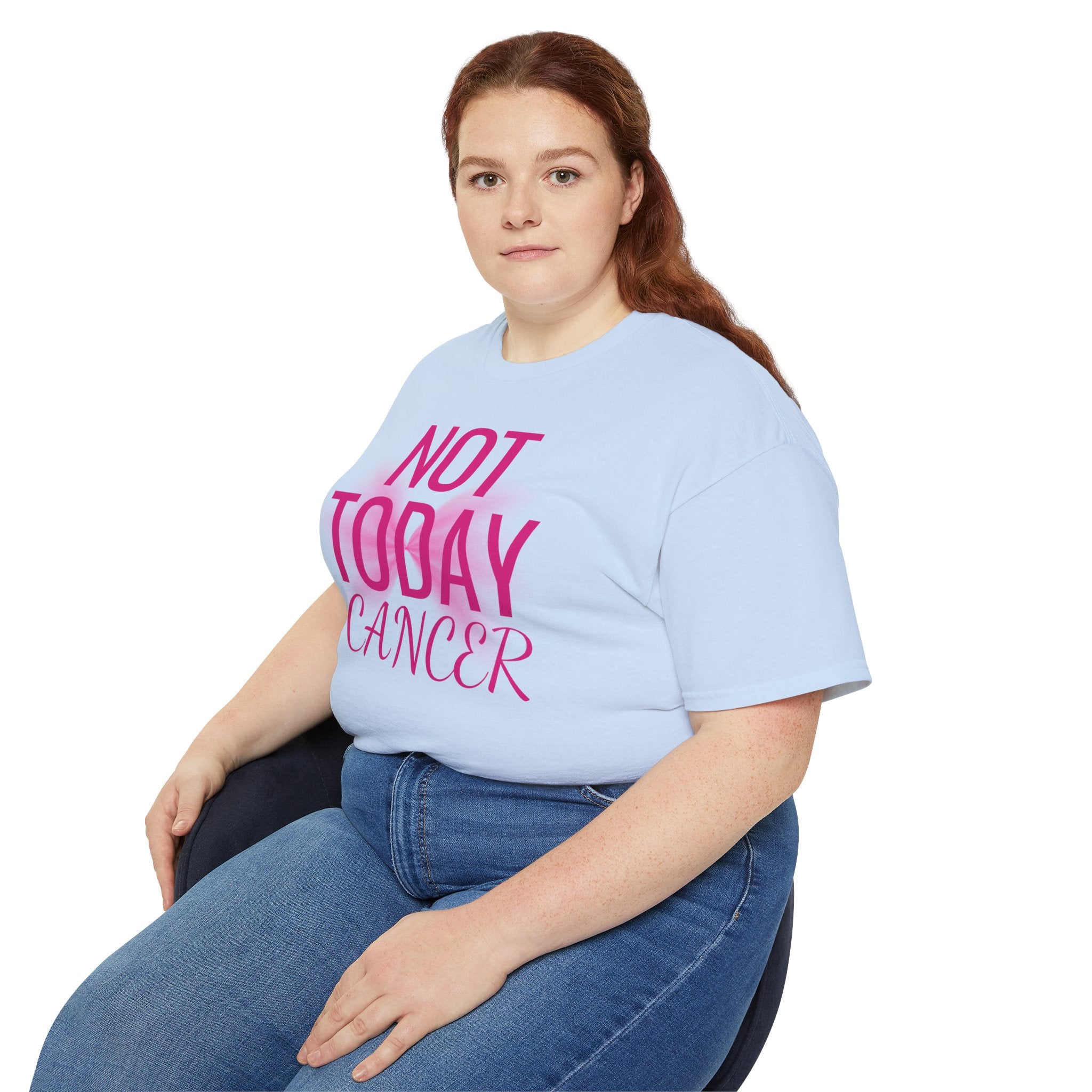 Not Today Cancer T-Shirt — Inspirational Cancer Awareness Tee with Pink Ribbon