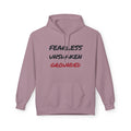 Fearless • Unshaken • Grounded Hoodie — Inspirational Text Pullover