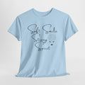 Soft Smile Strong Spirit Tee — Minimal Line Art Inspirational T-Shirt