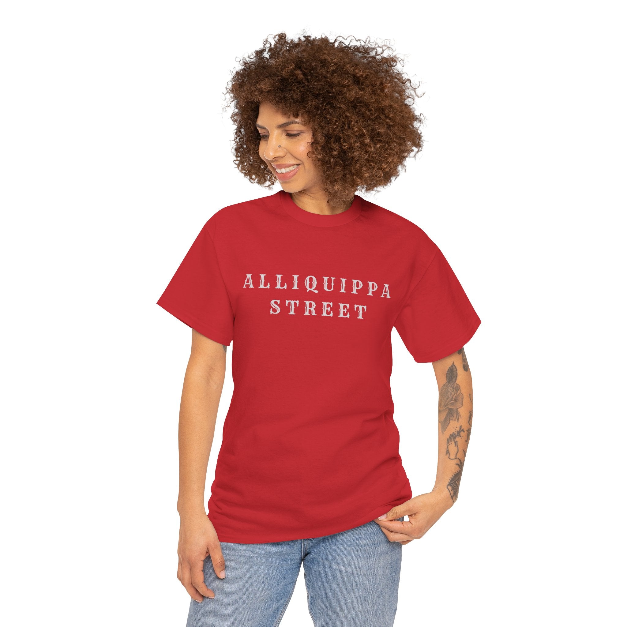 Alliquippa Street Tee — Vintage Block Letter Neighborhood T-Shirt