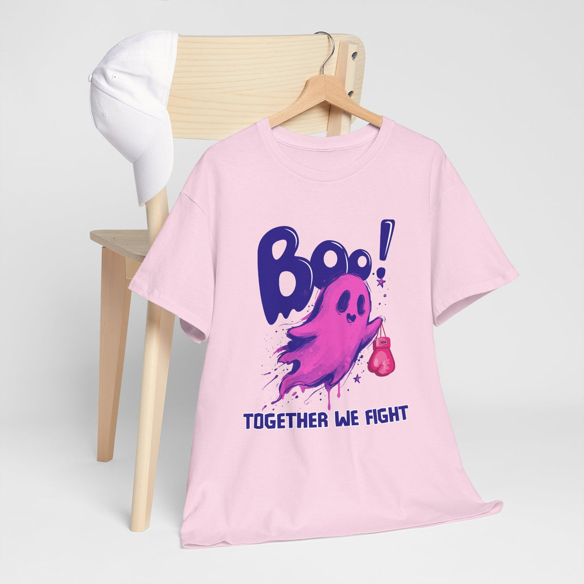 Boo! Together We Fight Tee — Pink Ghost Breast Cancer Awareness T-Shirt