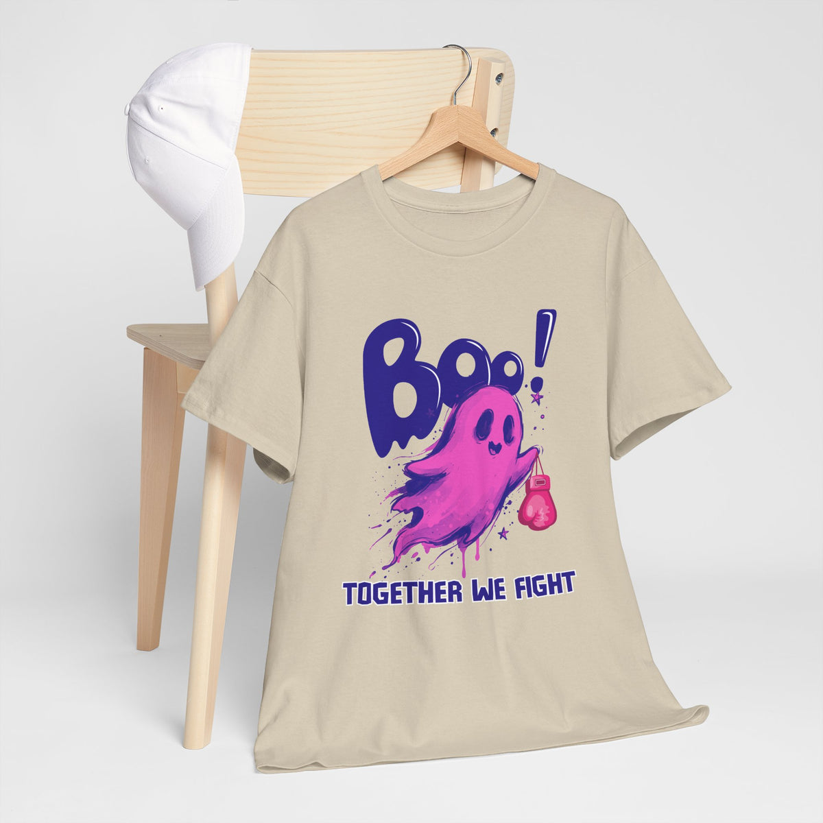 Boo! Together We Fight Tee — Pink Ghost Breast Cancer Awareness T-Shirt