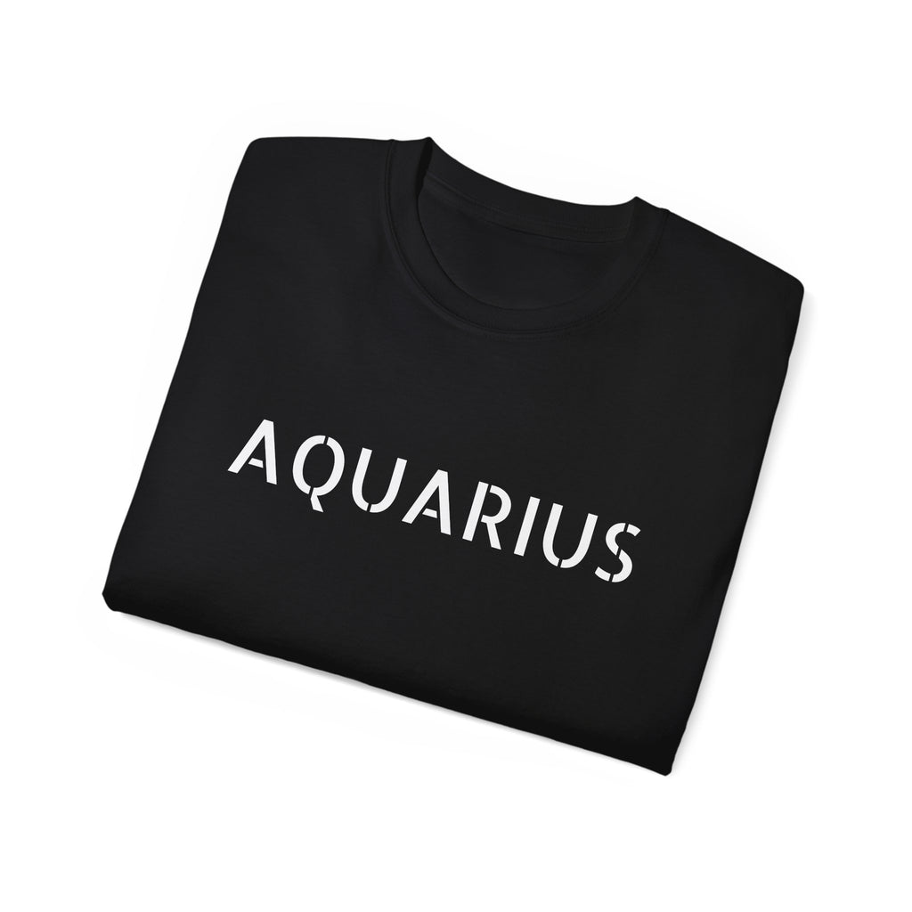 Aquarius Unisex Ultra Cotton Tee - Zodiac Astrology Graphic Shirt
