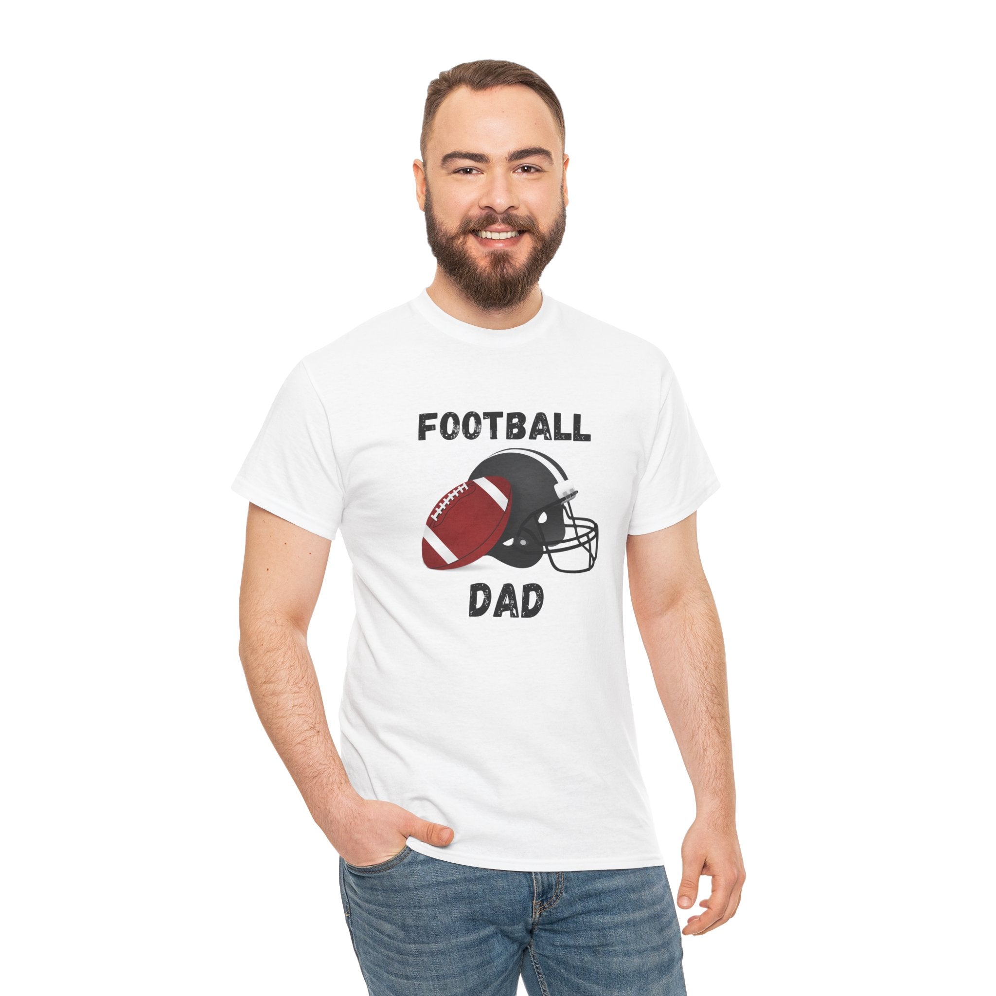 Football Dad T-Shirt — Classic Football & Helmet Tee for Proud Dads