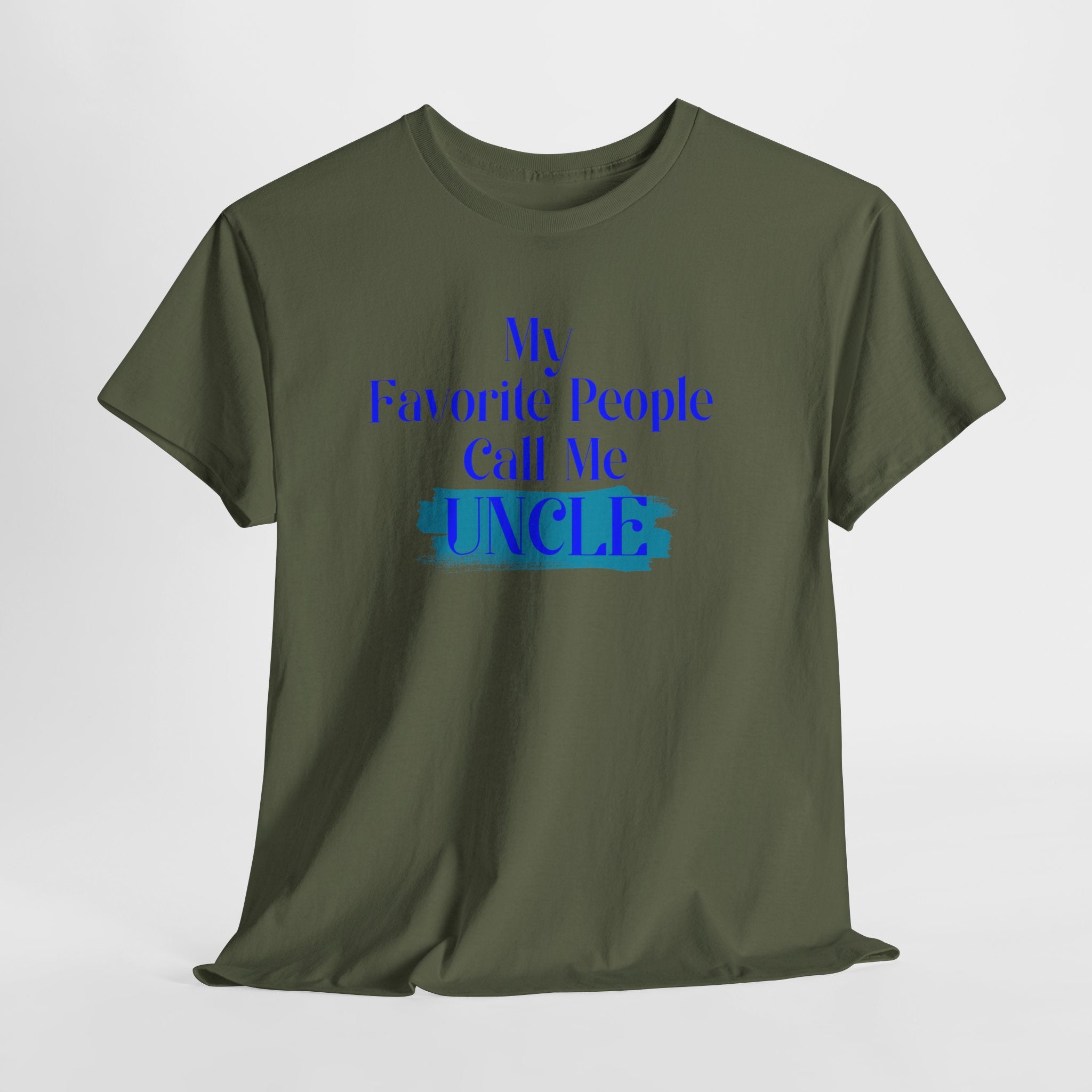 Uncle T‑Shirt — "My Favorite People Call Me UNCLE" Blue Brushstroke Tee