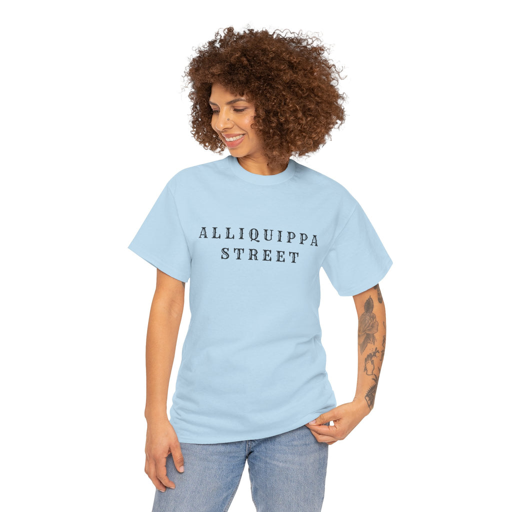 Alliquippa Street Tee - Minimalist Street Name Graphic T-Shirt