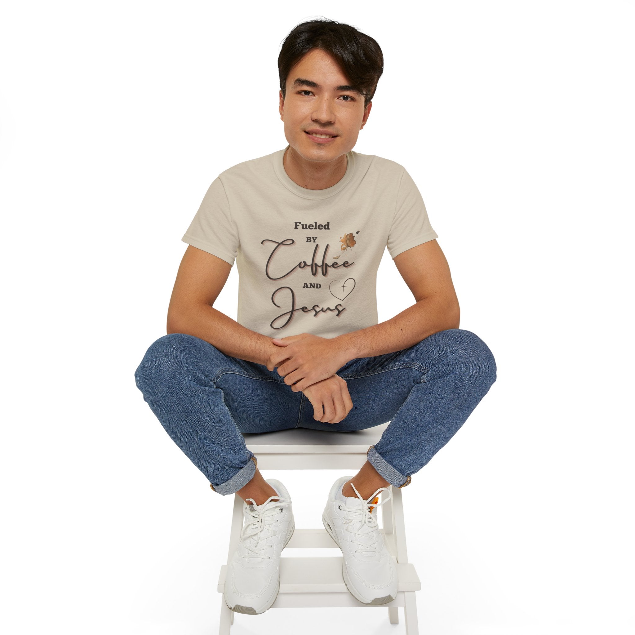 Coffee and Jesus T‑Shirt — "Fueled by Coffee and Jesus" Faith Graphic Tee