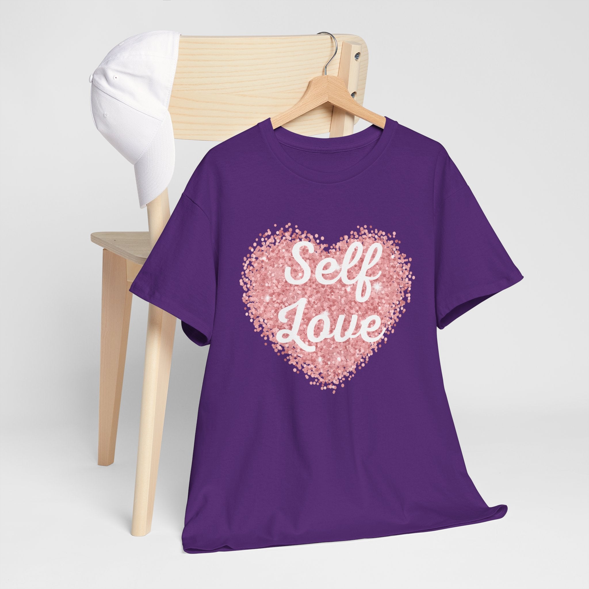 Self Love Tee — Pink Heart Mental Health Awareness Shirt