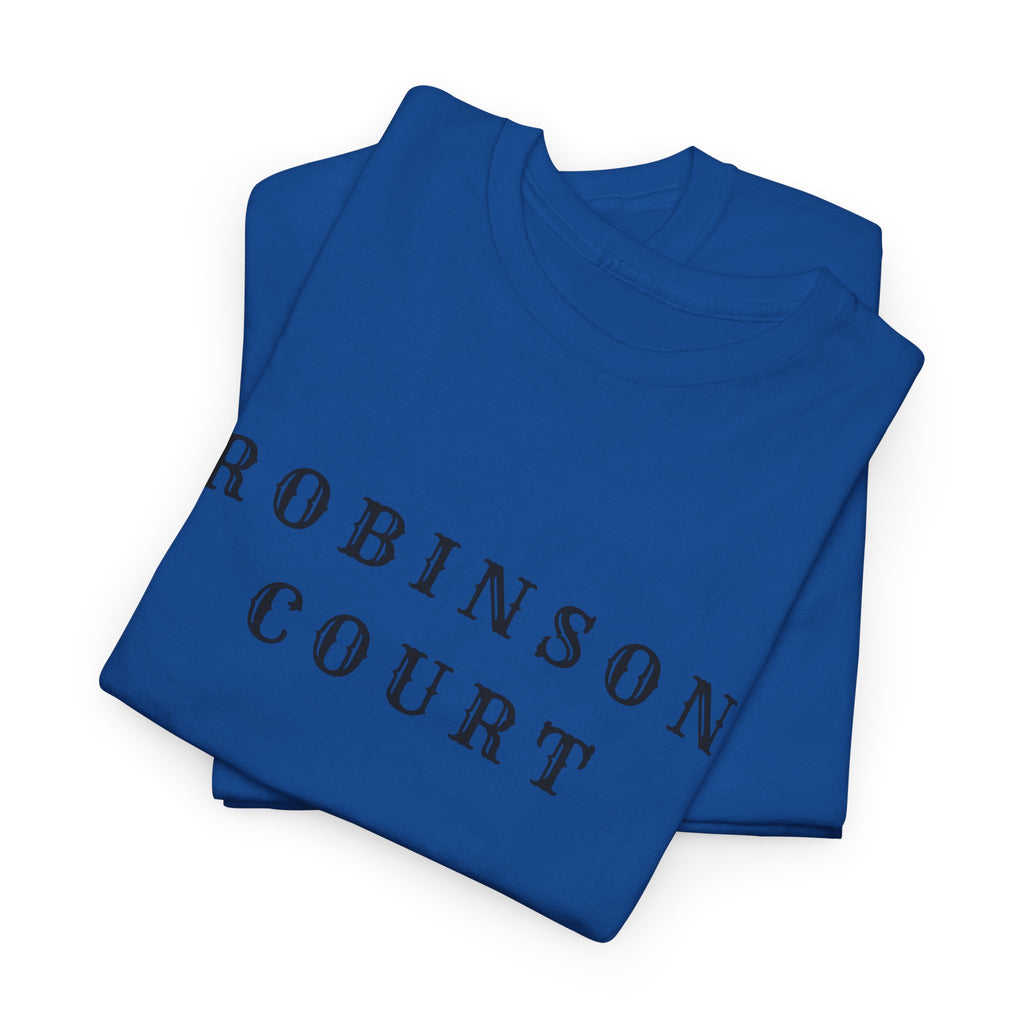 Robinson Court T-Shirt — Minimal Vintage Text Streetwear Tee
