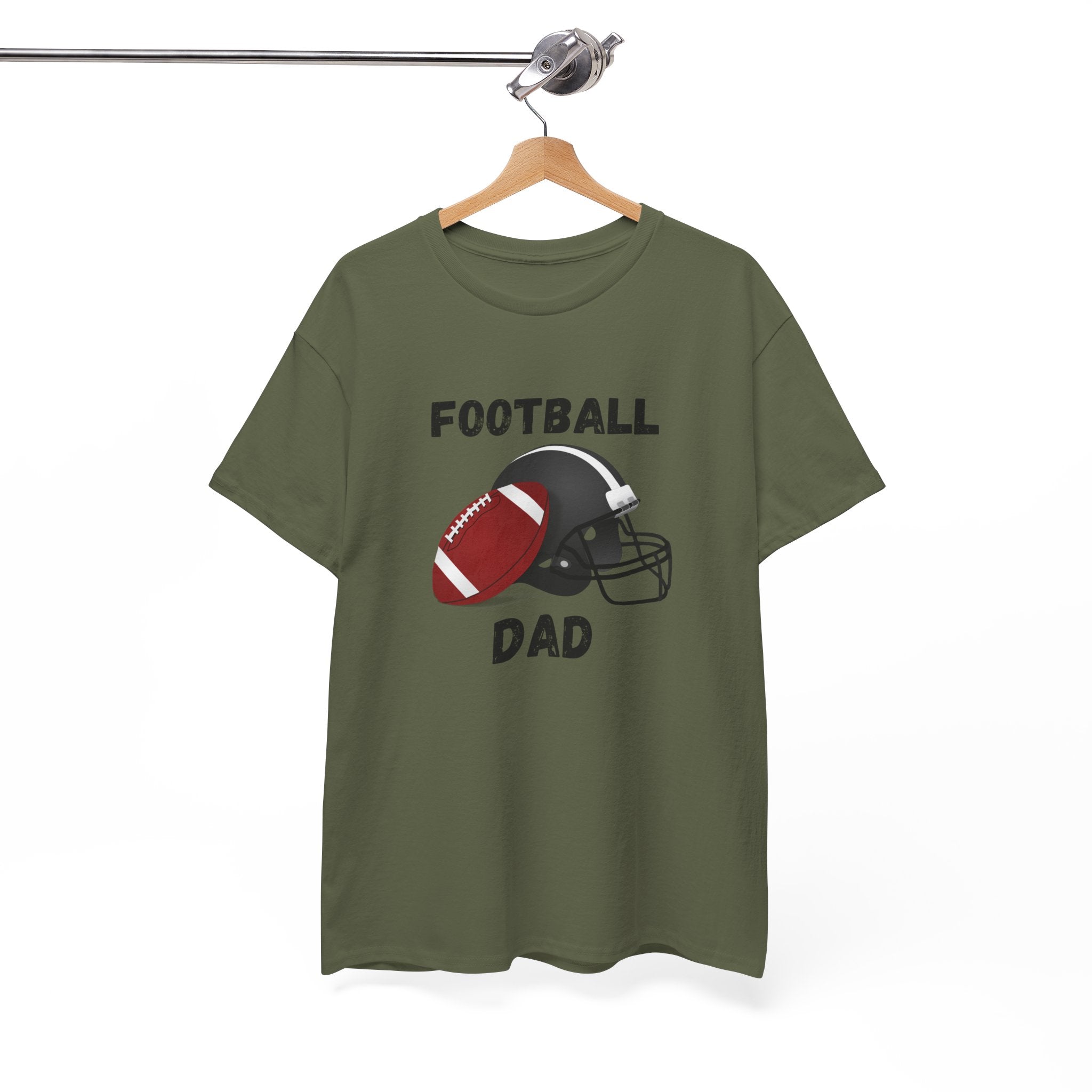 Football Dad T-Shirt — Classic Football & Helmet Tee for Proud Dads