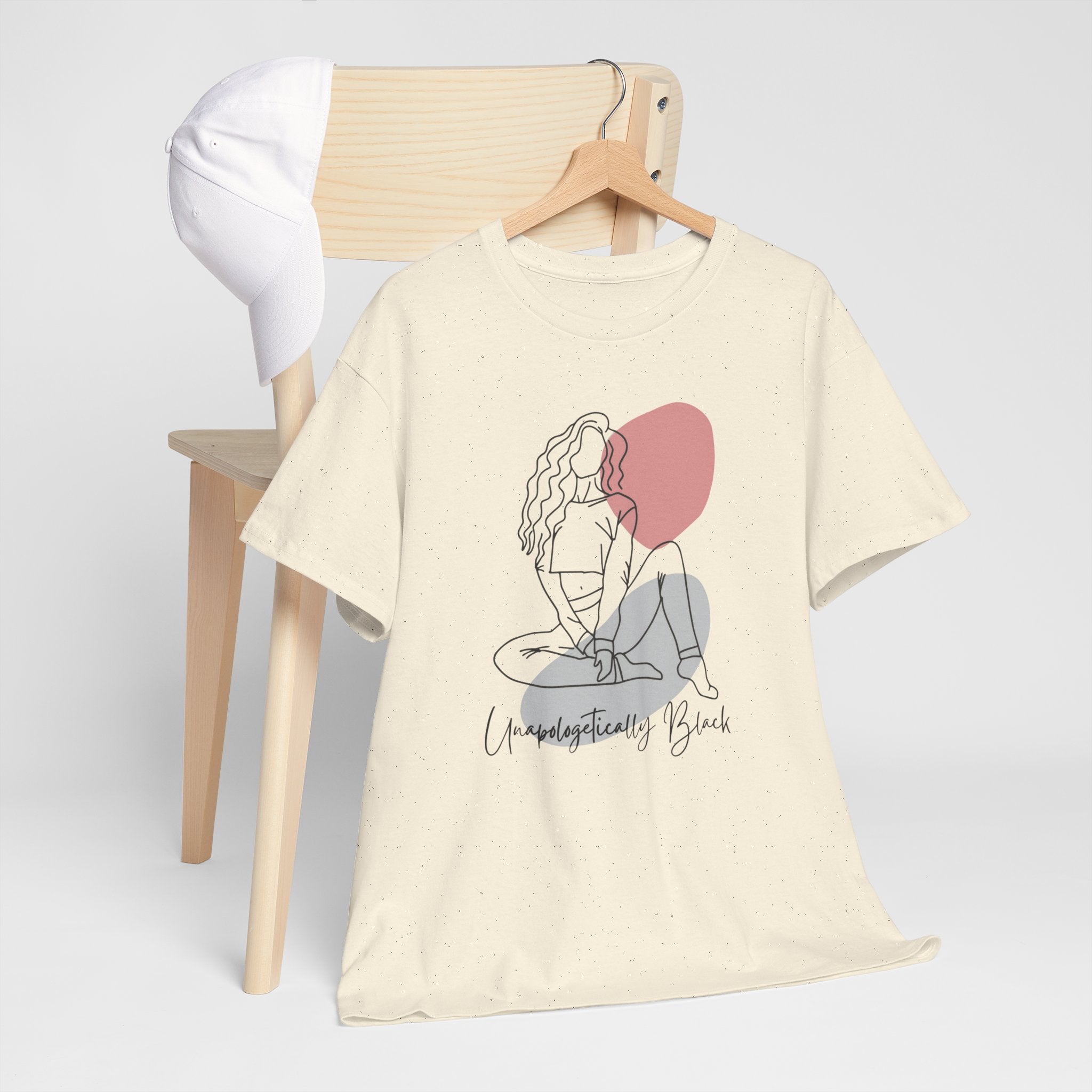 Bold Woman Line Art Tee – "Unapologetically Black" Cotton T‑Shirt