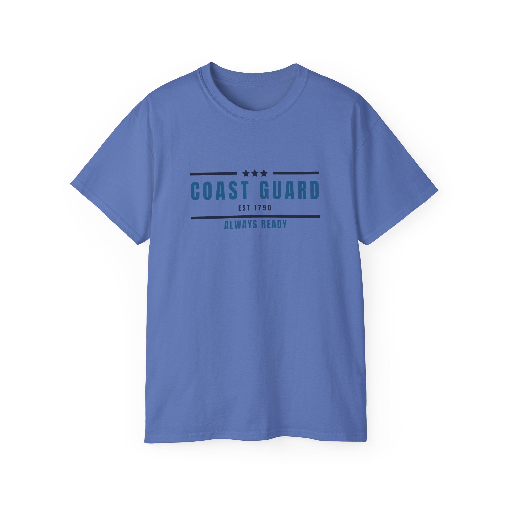 Coast Guard "Always Ready" Tee — Patriotic Military Crew Shirt