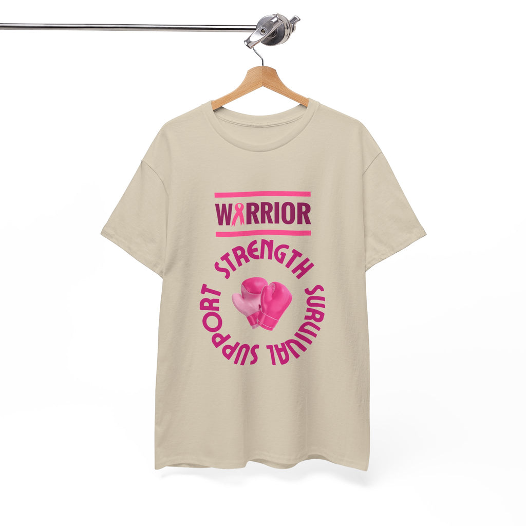 Breast Cancer Warrior T-Shirt — Strength, Support, Survival Pink Gloves Design