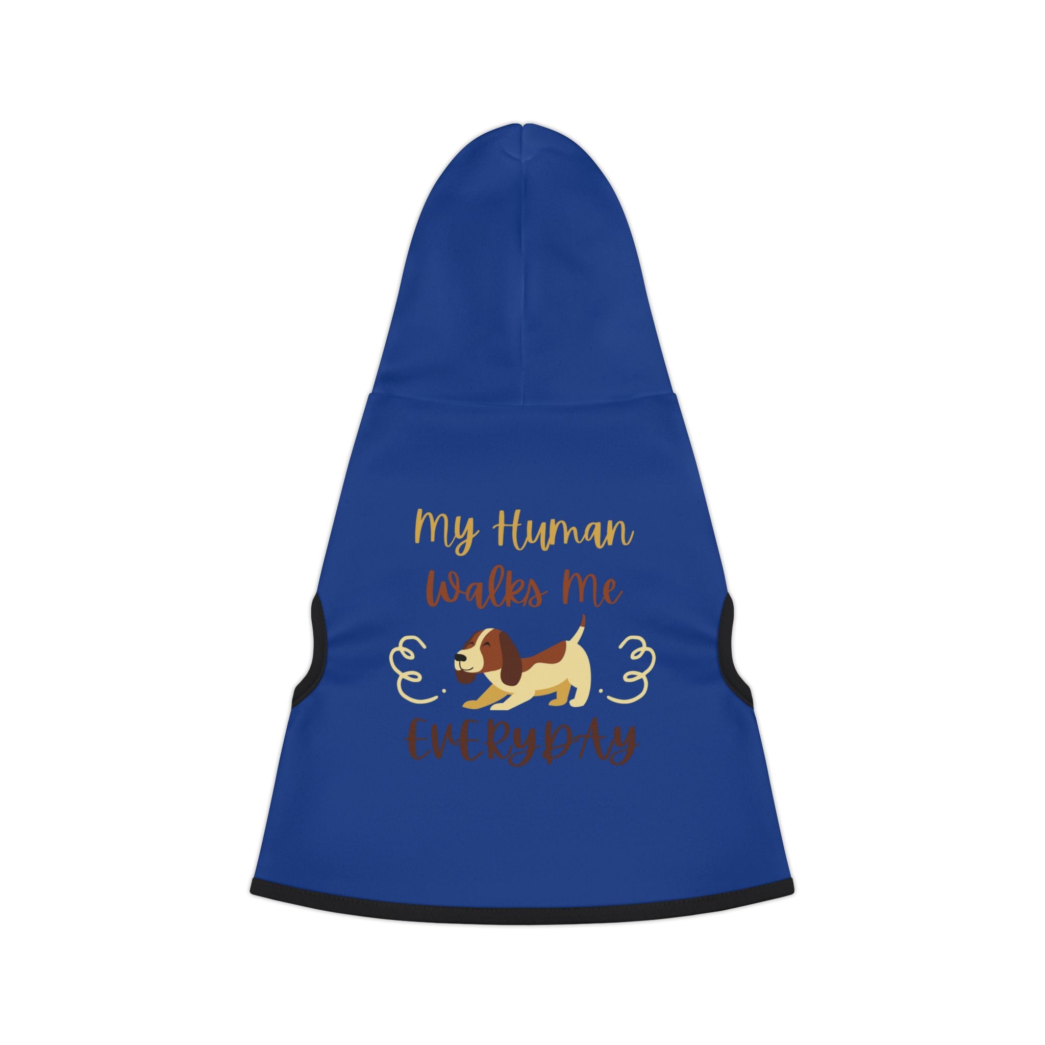 Pet Hoodie — "My Human Walks Me (But I Run the Show)" Cute Dog Hoodie for Small Pets