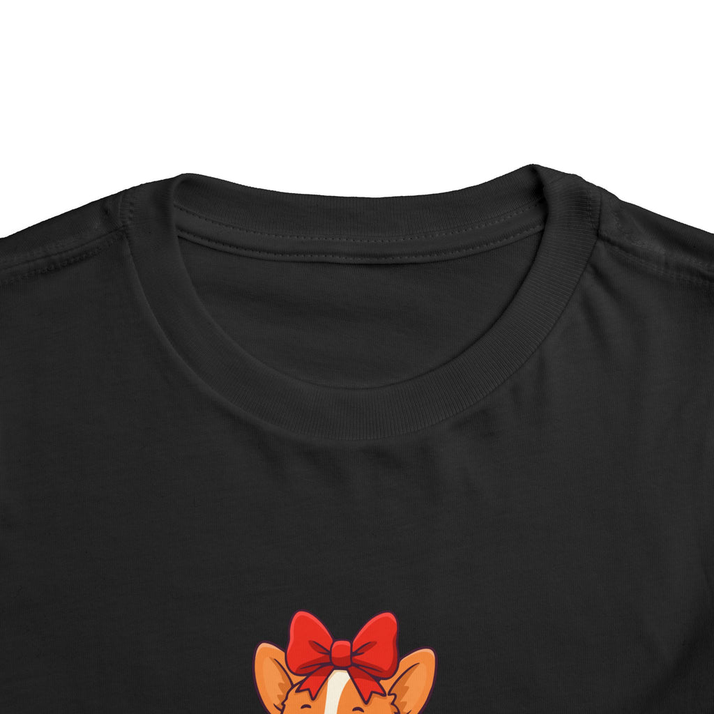 Merry and Bright Fox Christmas Toddler Short Sleeve Tee