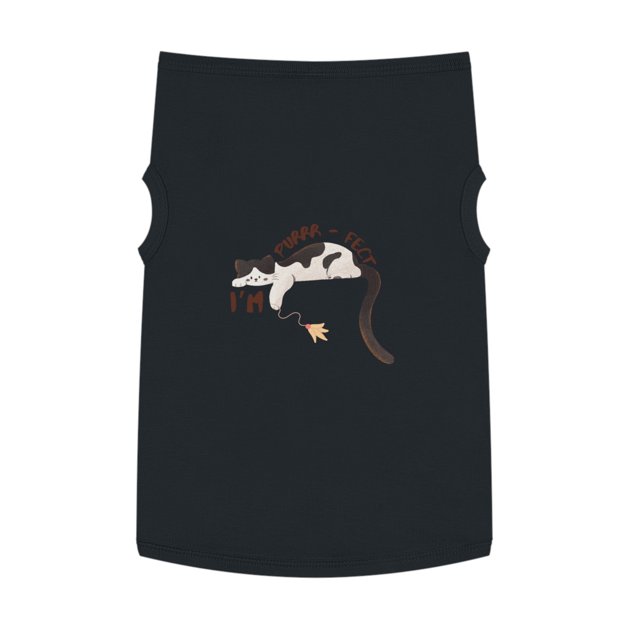 Cat Pet Tank Top - "Purr-fect" Sleeping Cat Design