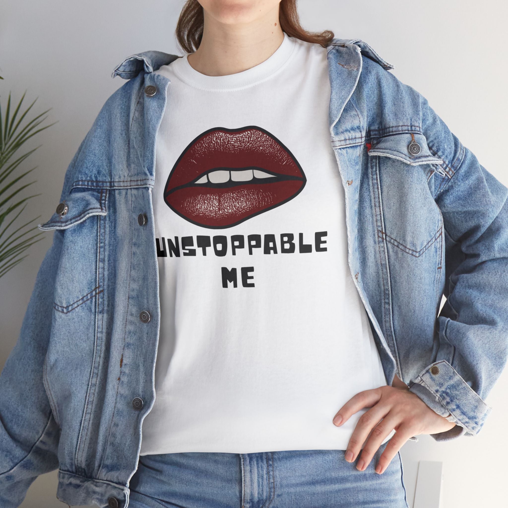 Unstoppable Me Lip Graphic Tee – Bold Red Lips Inspirational Women’s T-Shirt