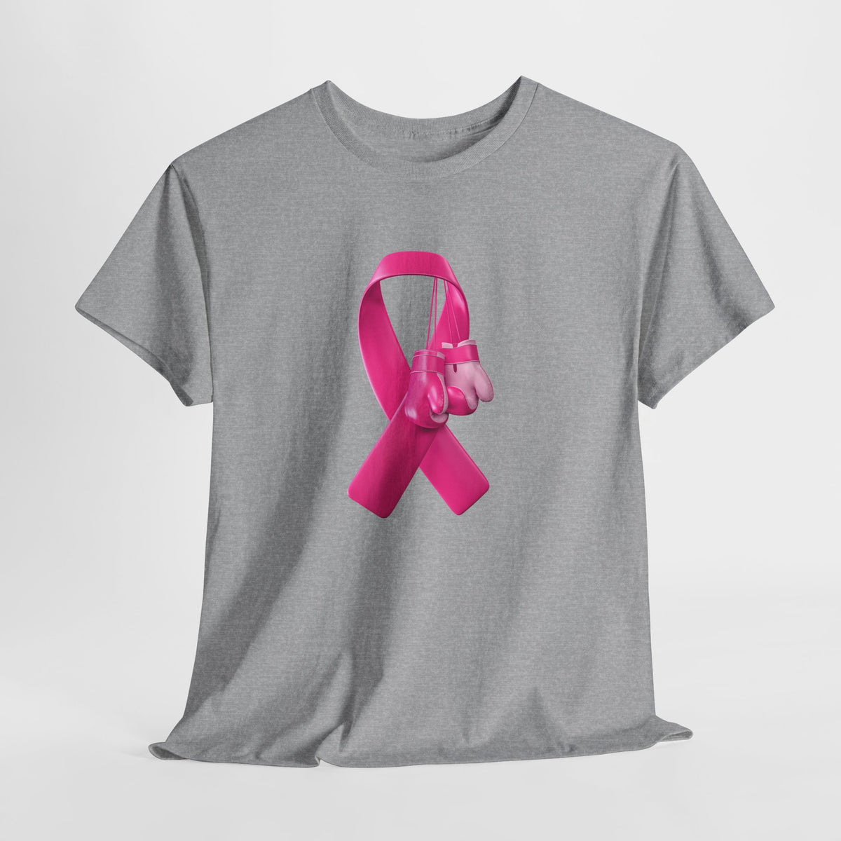 Breast Cancer Awareness Tee — Pink Ribbon with Boxing Gloves