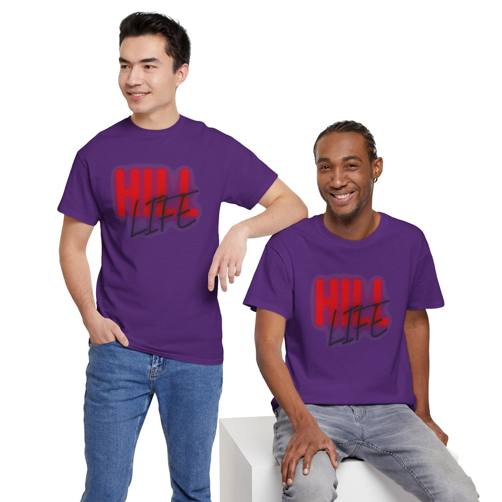 Hill Life Tee — Red Gradient Graphic T-Shirt