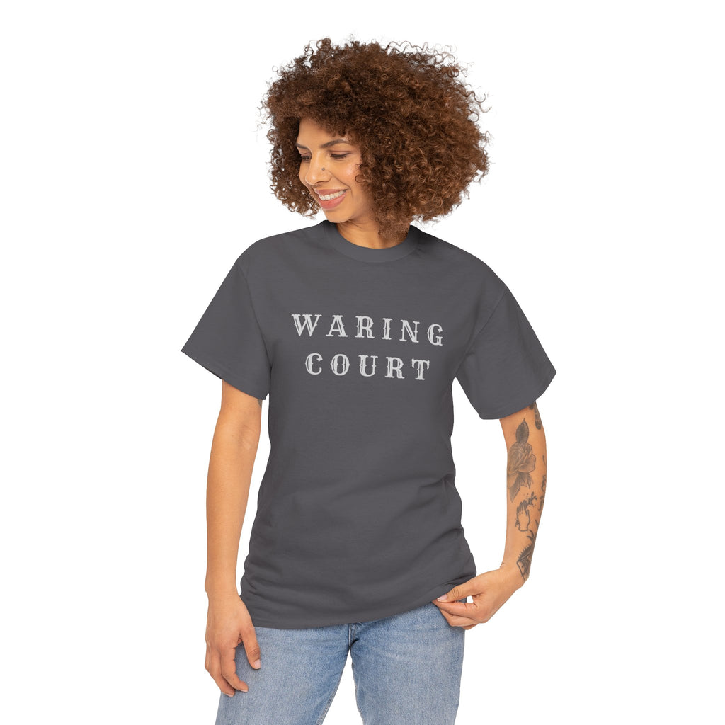 Waring Court Vintage-Style T-Shirt — Minimal Text Graphic Tee