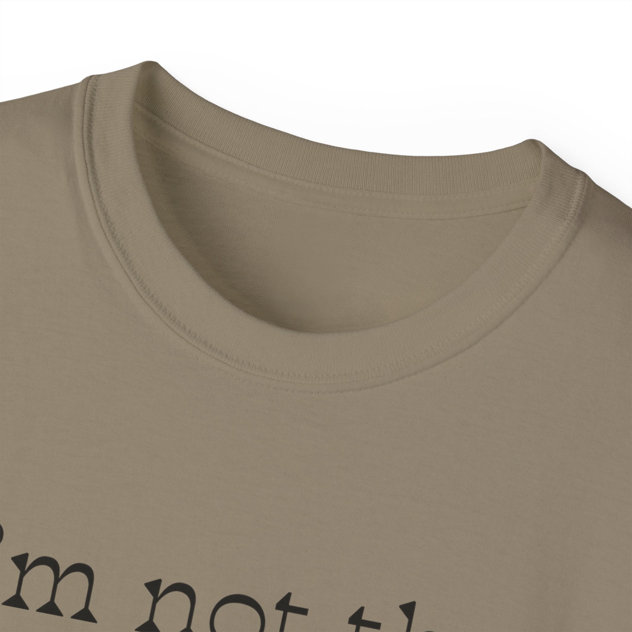 "I'm Not the Problem, Am I?" White Graphic Tee — Funny Sarcastic Statement T-Shirt
