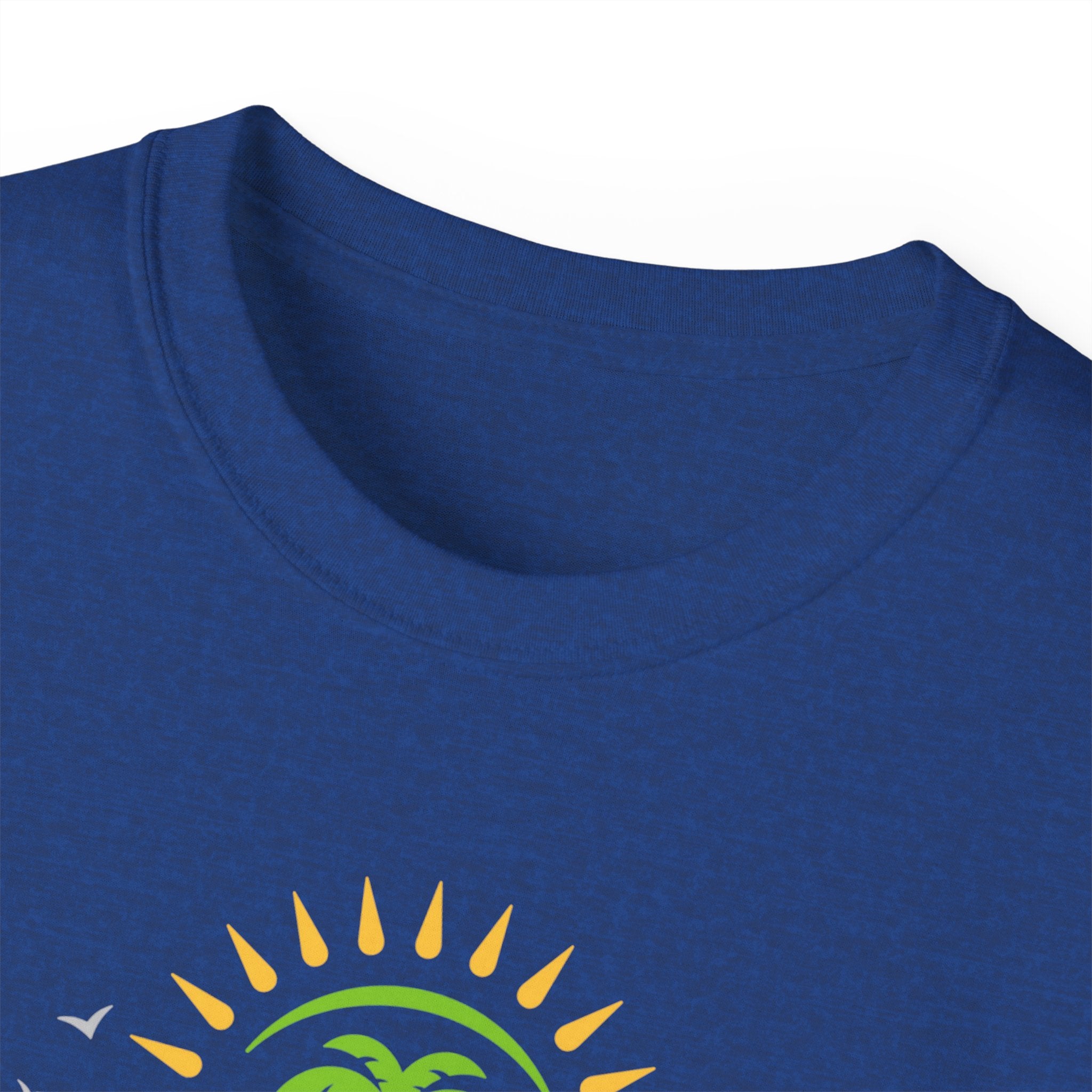 Waves and Matching Shades Tee — Retro Palm Beach Graphic T-Shirt