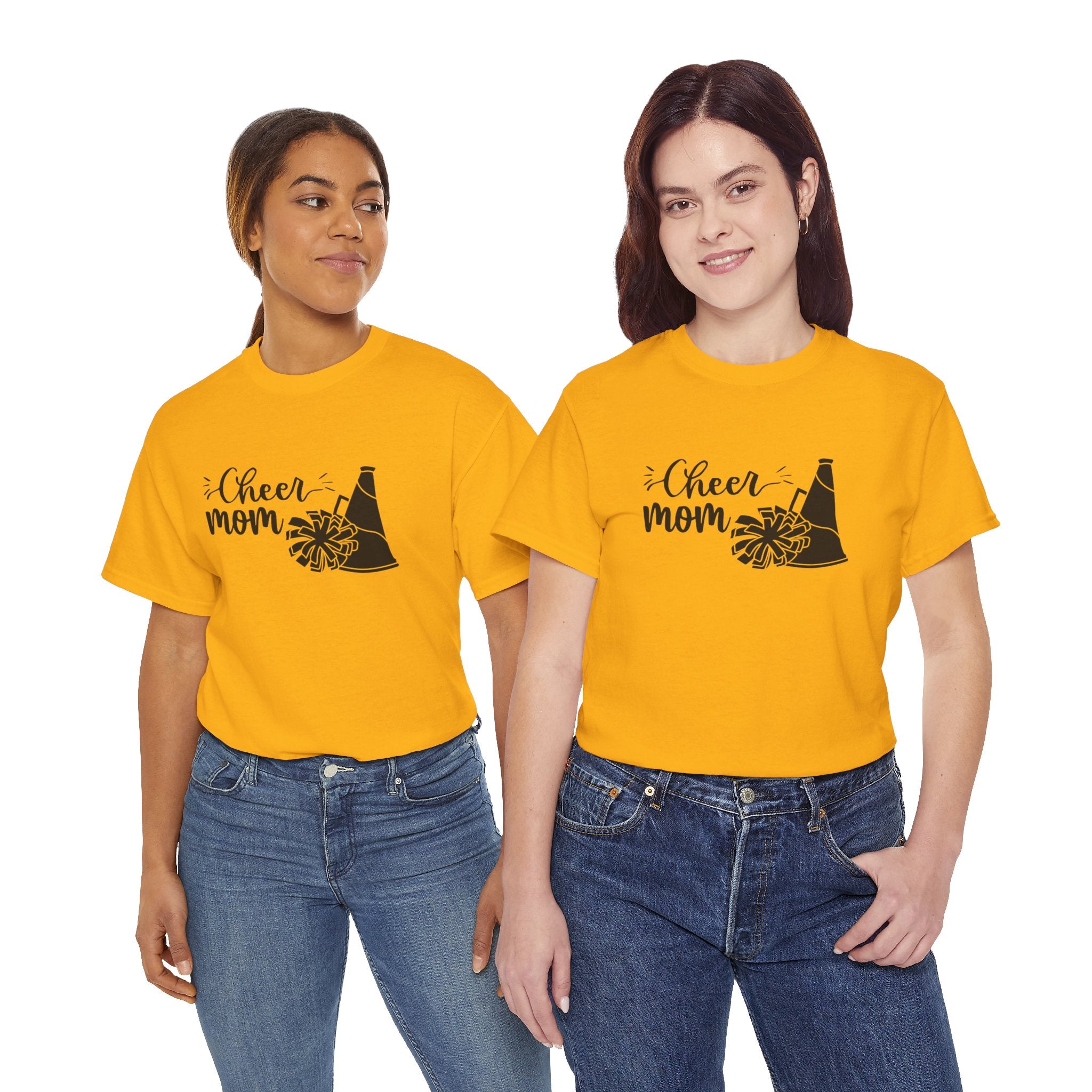 Cheer Mom T-Shirt — Pom Pom & Megaphone Mom Tee