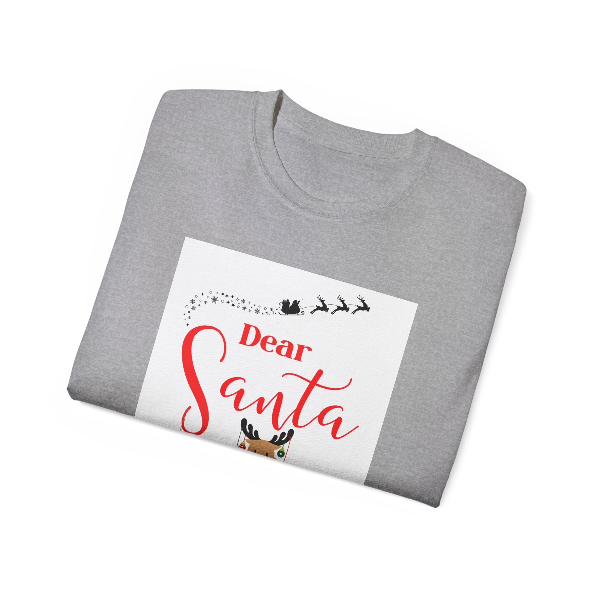 Dear Santa Festive Fun Aunt Tee, Christmas Shirt, Holiday Gift, Cute Santa Tee, Unisex Seasonal T-Shirt, Cute Aunt Apparel
