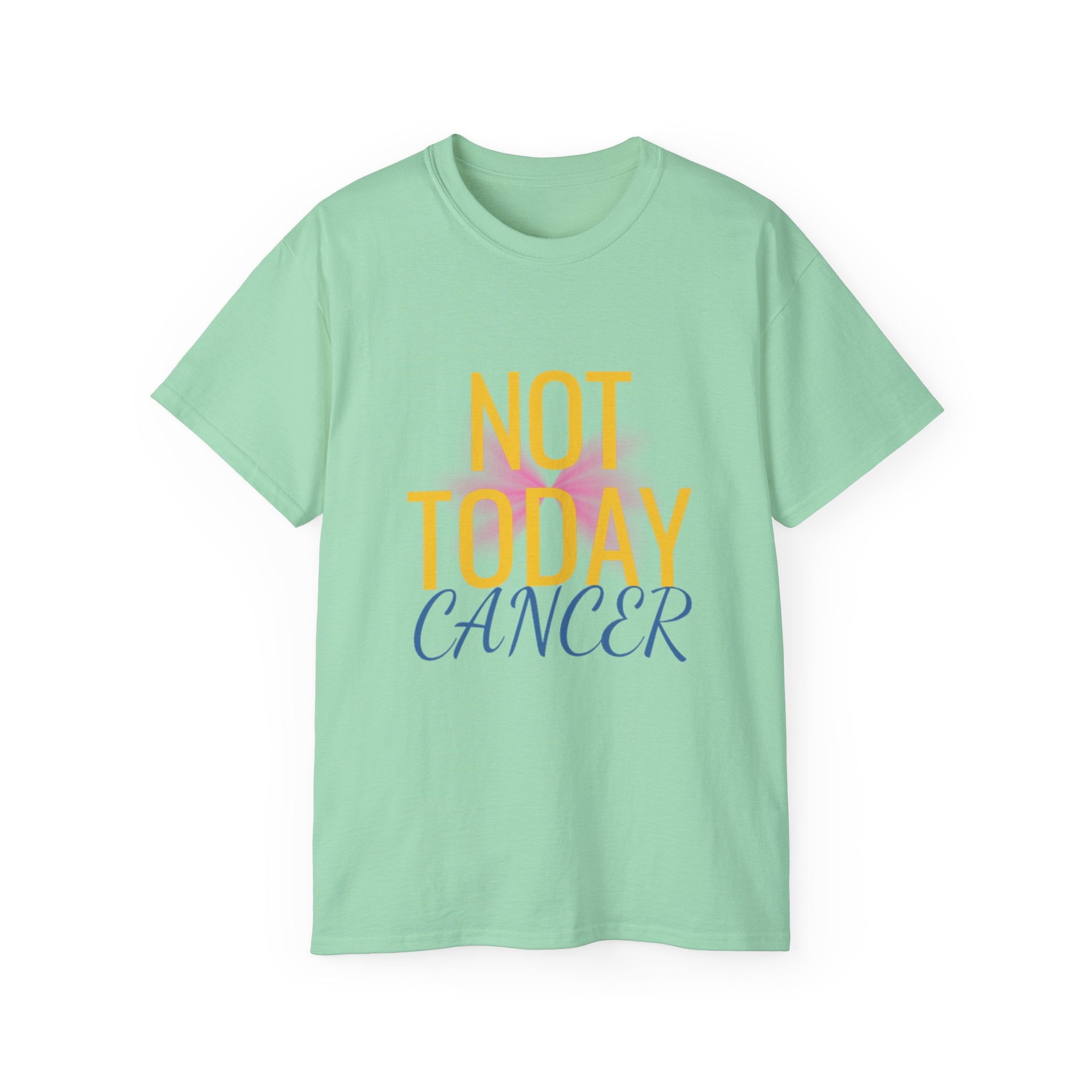 Not Today Cancer T-Shirt — Inspirational Cancer Awareness Tee with Pink Ribbon