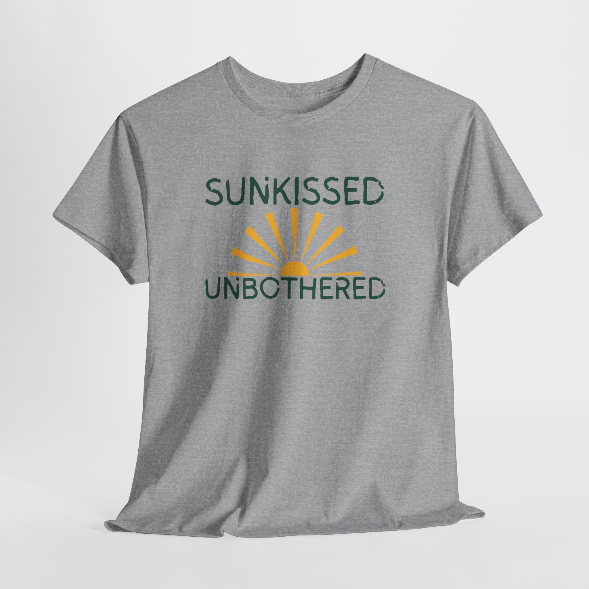 Sunkissed & Unbothered Tee — Summer Sunset Graphic T-Shirt
