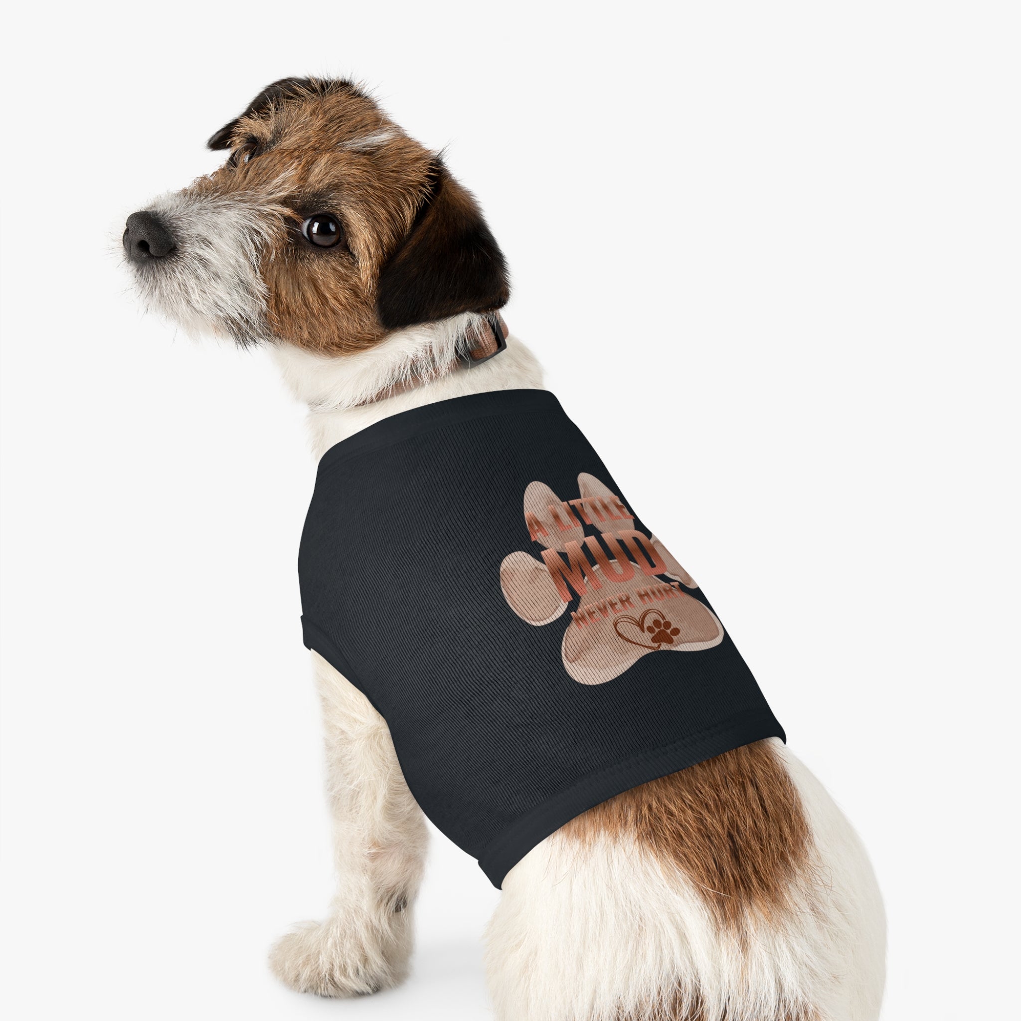 Pet Tank Top — "A Little Mud Never Hurt" Paw Print Dog Tank