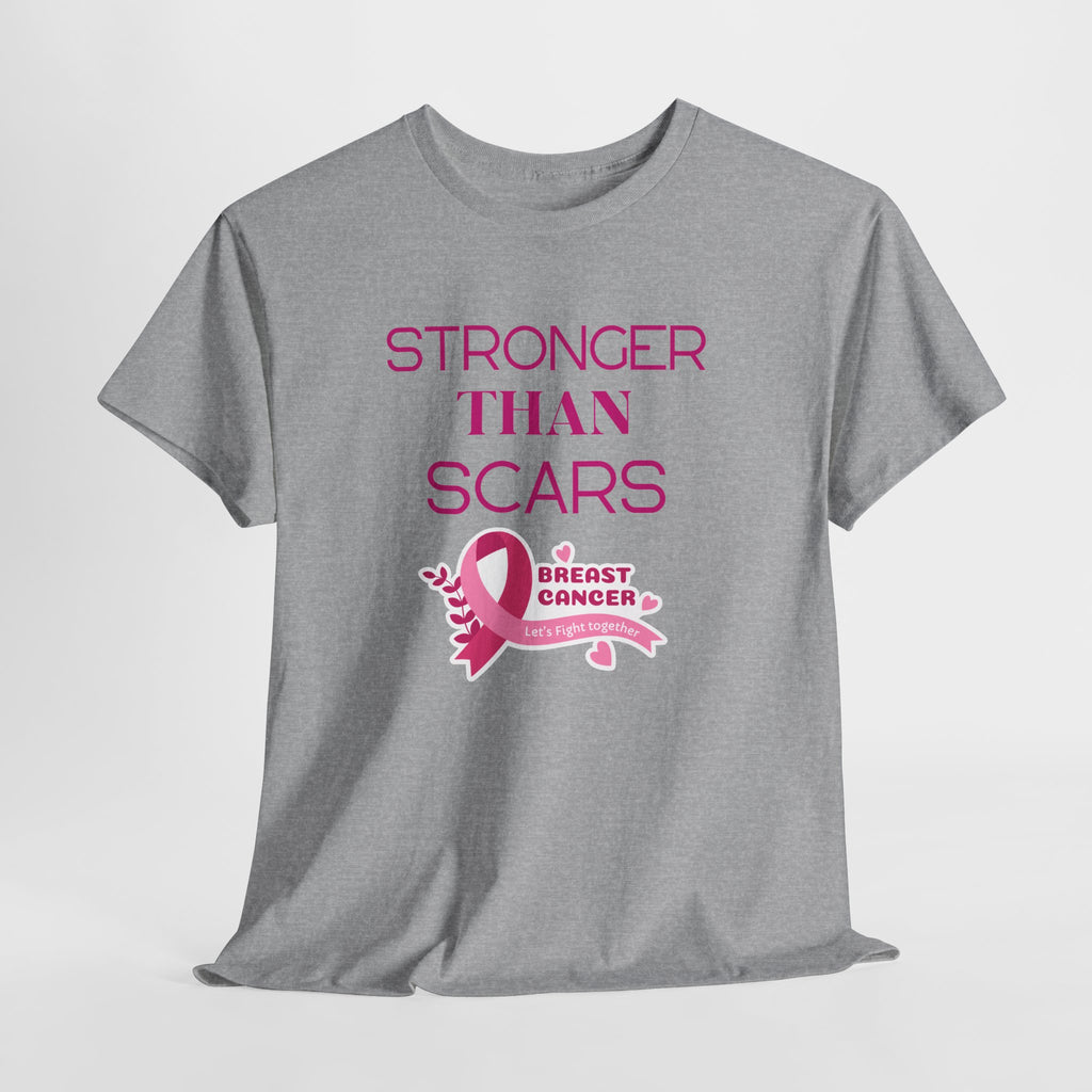Stronger Than Scars Tee – Breast Cancer Awareness Support T-Shirt