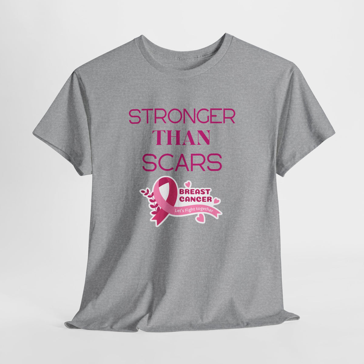 Stronger Than Scars Tee – Breast Cancer Awareness Support T-Shirt