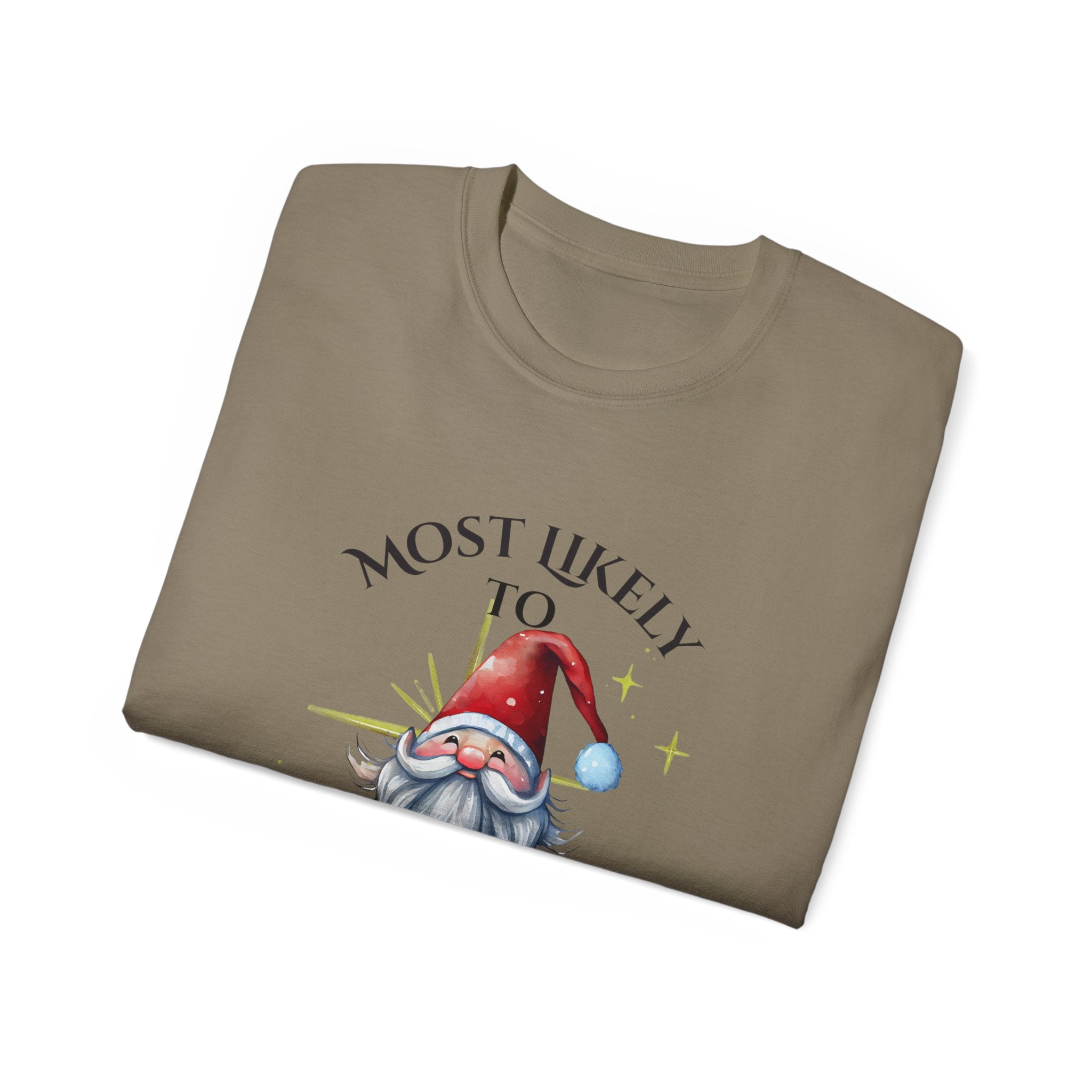 Most Likely to Make a To-Go Plate, Funny Holiday T-Shirt, Unisex Christmas Tee, Gift for Foodies, Festive Apparel