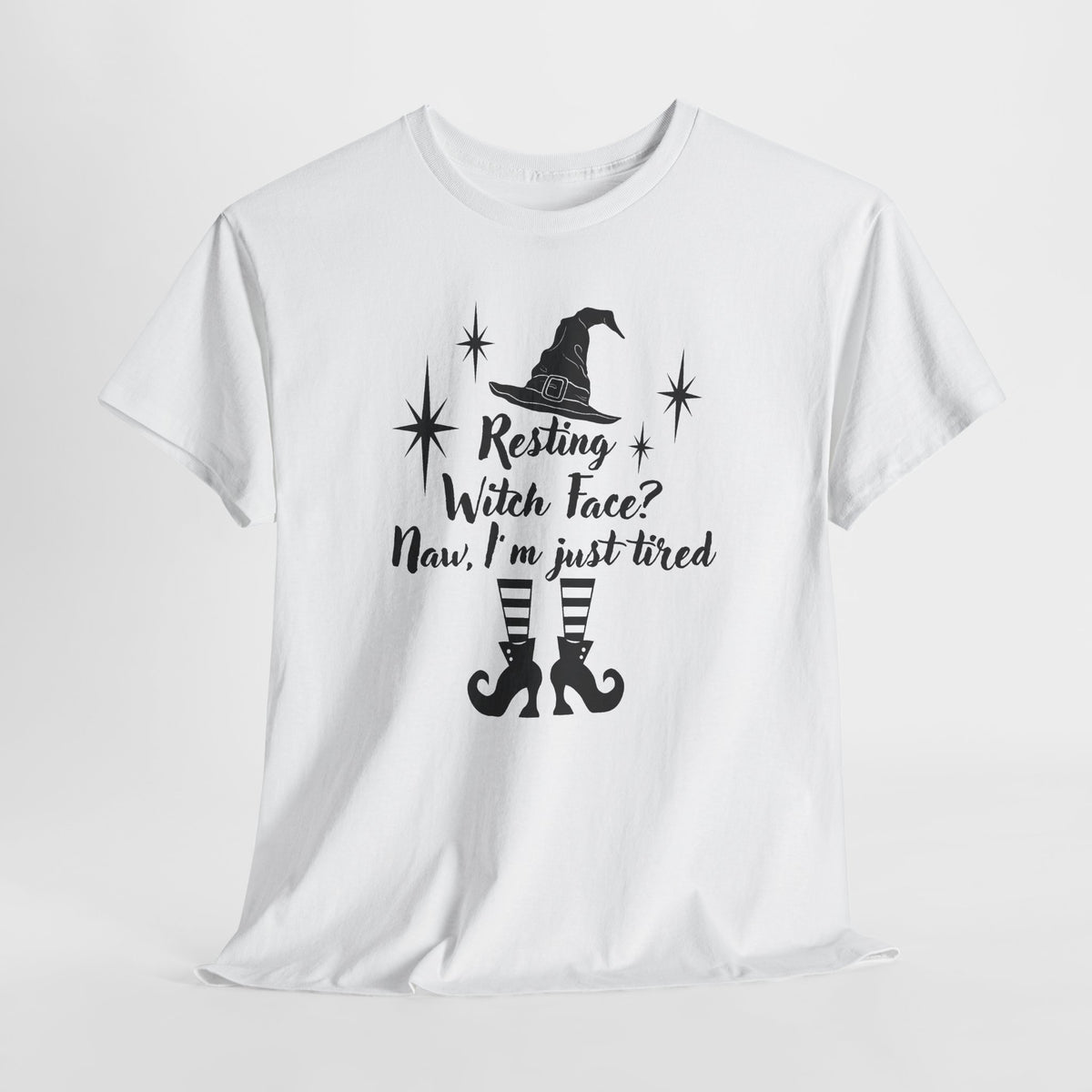 Witch T-Shirt - “Resting Witch Face? Naw, I’m Just Tired” Halloween Tee