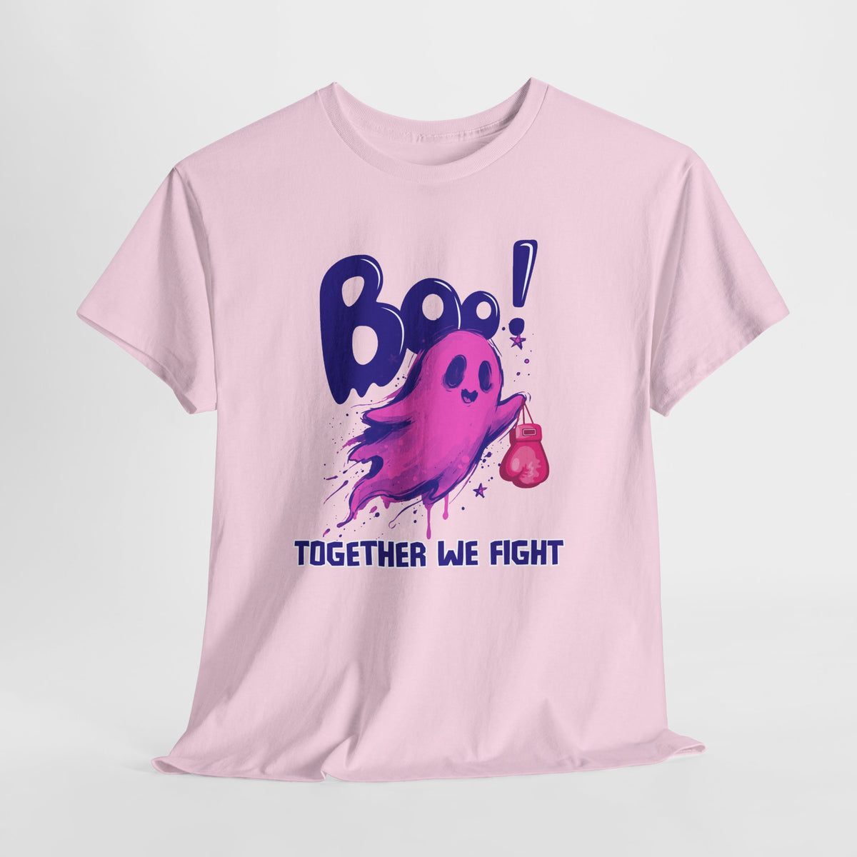 Boo! Together We Fight Tee — Pink Ghost Breast Cancer Awareness T-Shirt