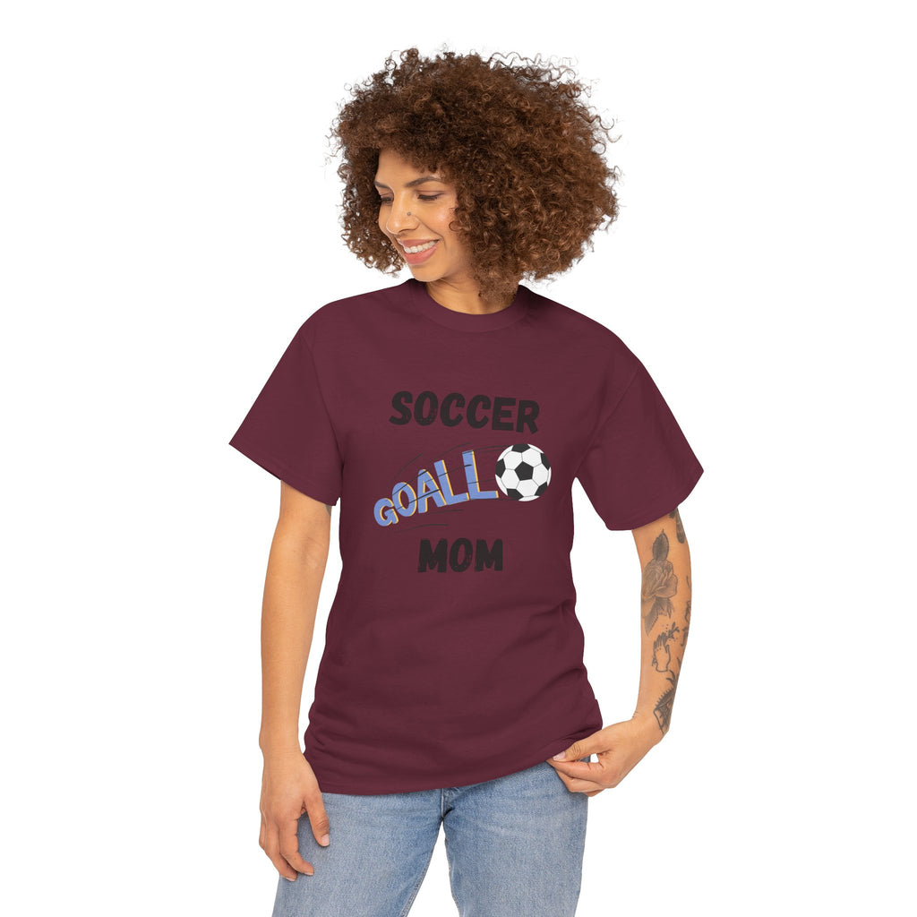 Soccer Mom T‑Shirt — 'Soccer Goal!' Graphic Tee with Soccer Ball
