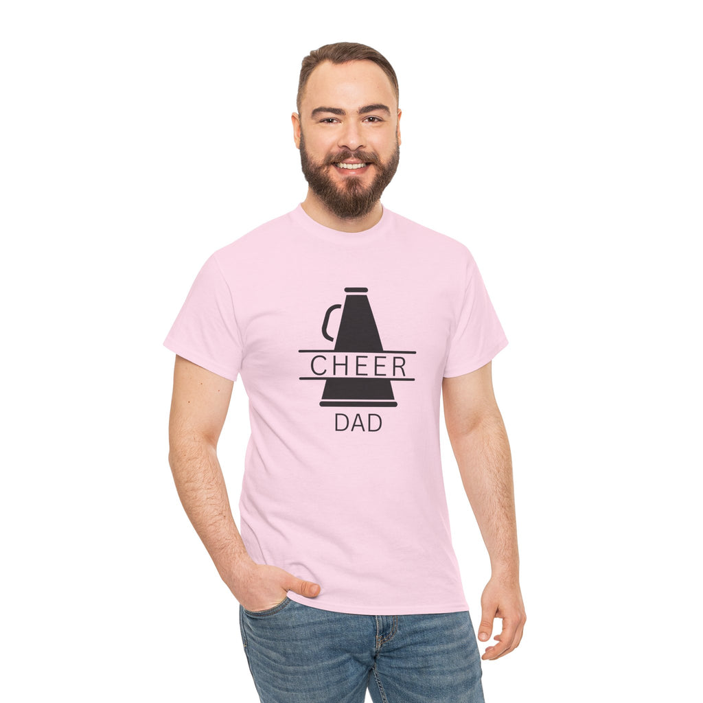 Cheer Dad T-Shirt – Megaphone Graphic Tee for Proud Cheerleading Fathers