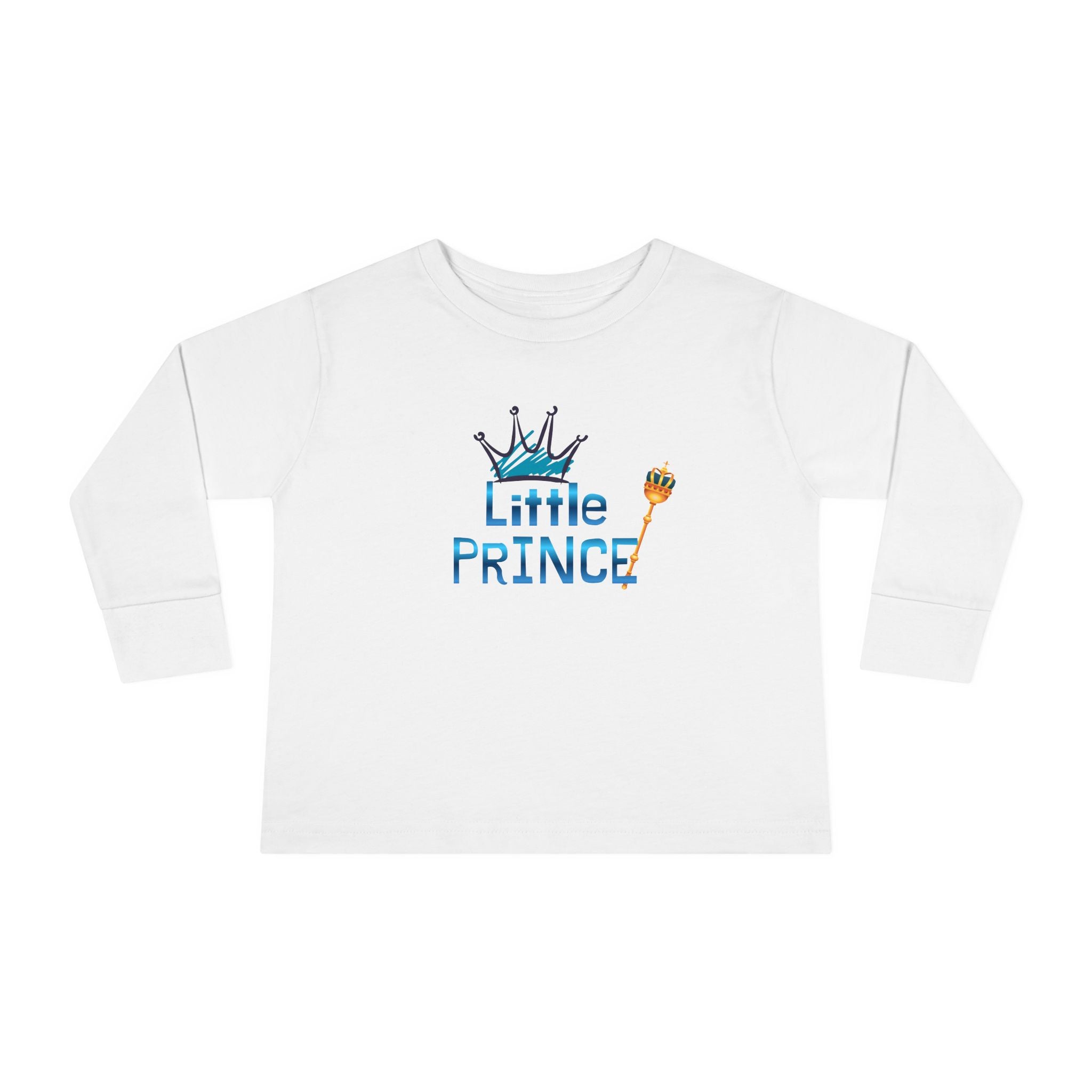 Little Prince Toddler Long Sleeve Tee — Cute Crown Design