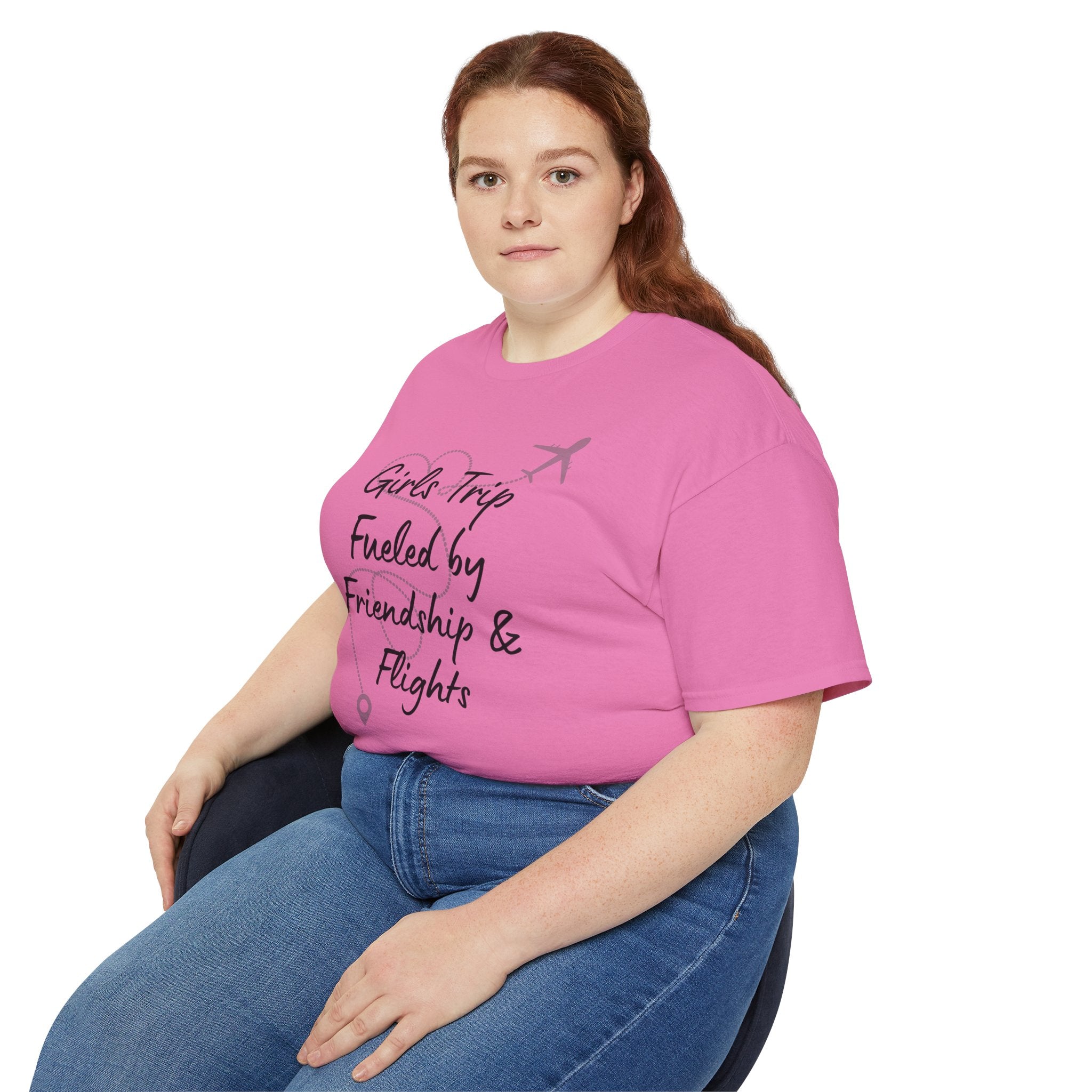 Girls Trip Tee — "Girls Trip Fueled by Friendship & Flights" Travel Shirt
