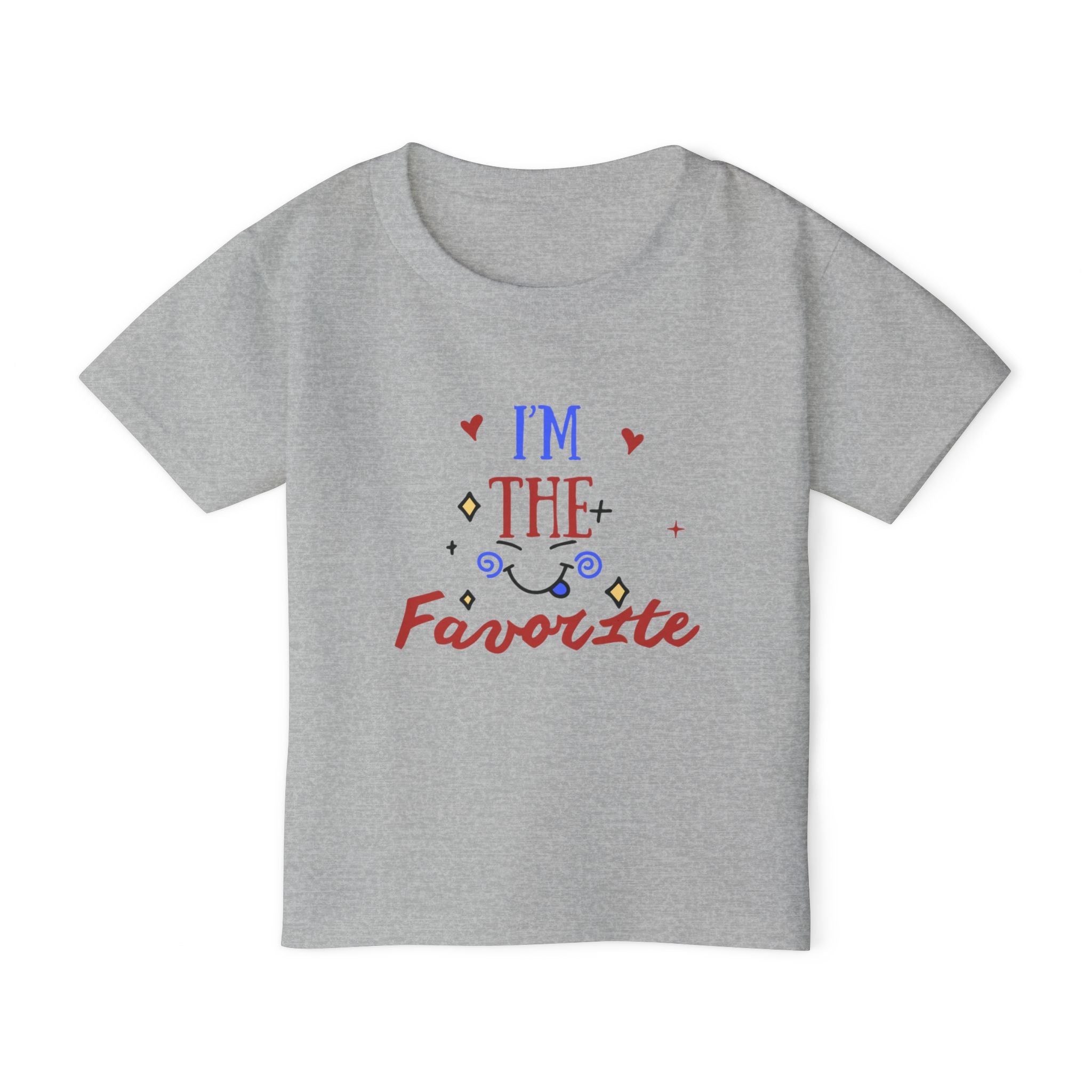 Toddler T‑Shirt — "I'm the Favorite" Playful Kids Tee (Cute Hearts & Script)