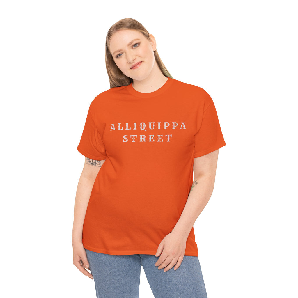 Alliquippa Street Tee — Vintage Block Letter Neighborhood T-Shirt