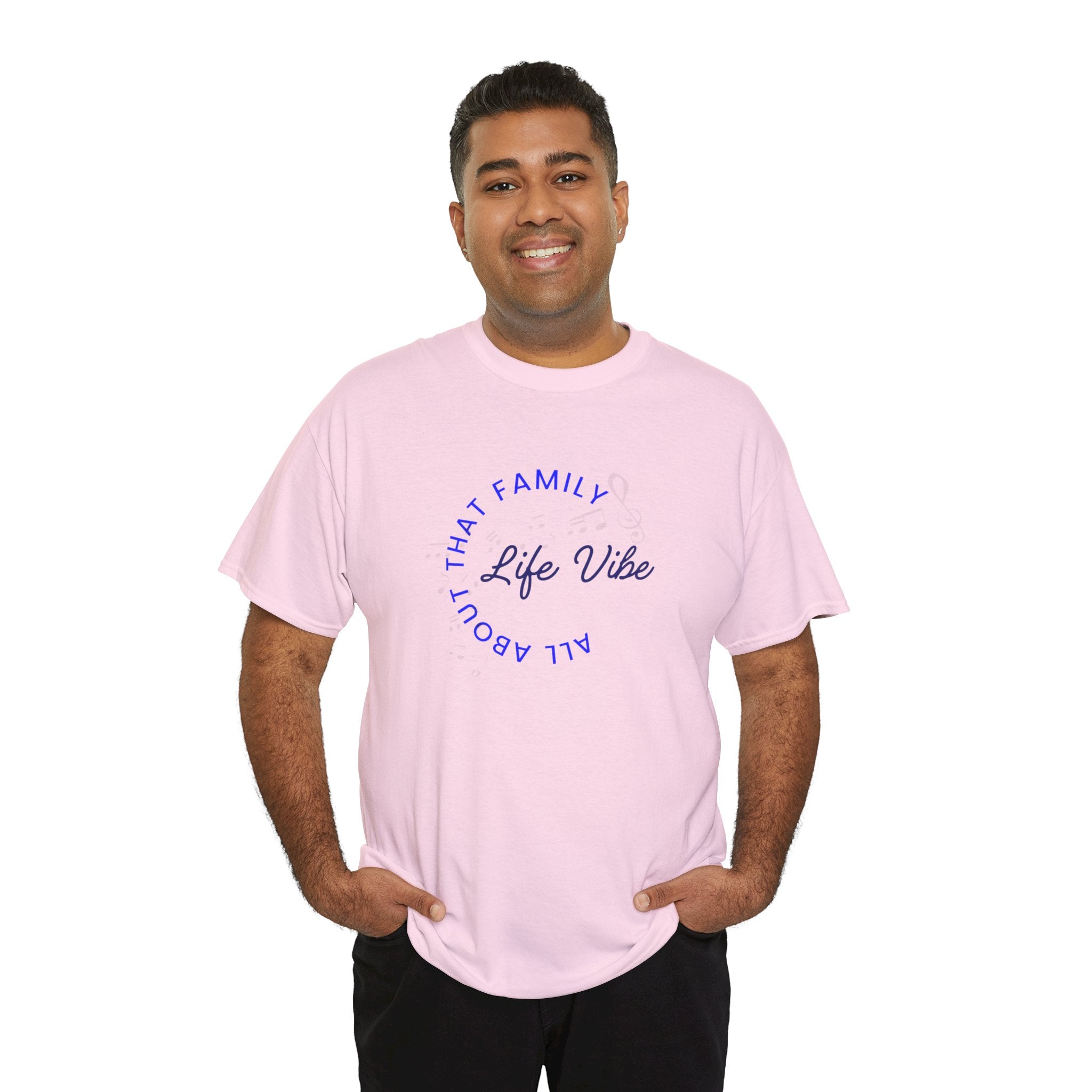 "All About My Family" Life Vibe T-Shirt —Minimal Circle Graphic Tee