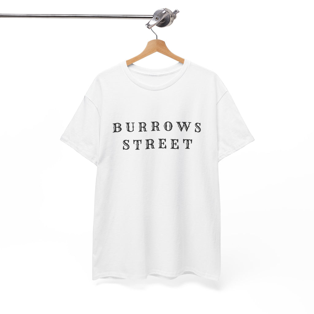 Burrows Street T‑Shirt — Minimalist Vintage Lettering Tee