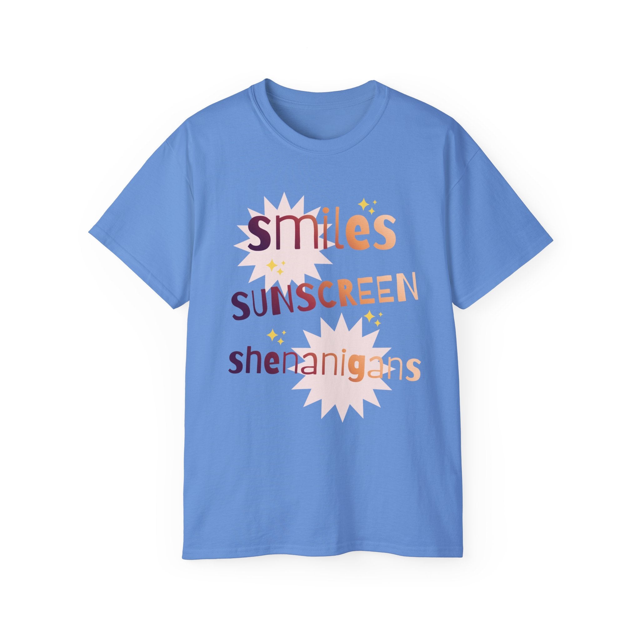 Smiles Sunscreen Shenanigans Tee — Fun Summer Beach Shirt