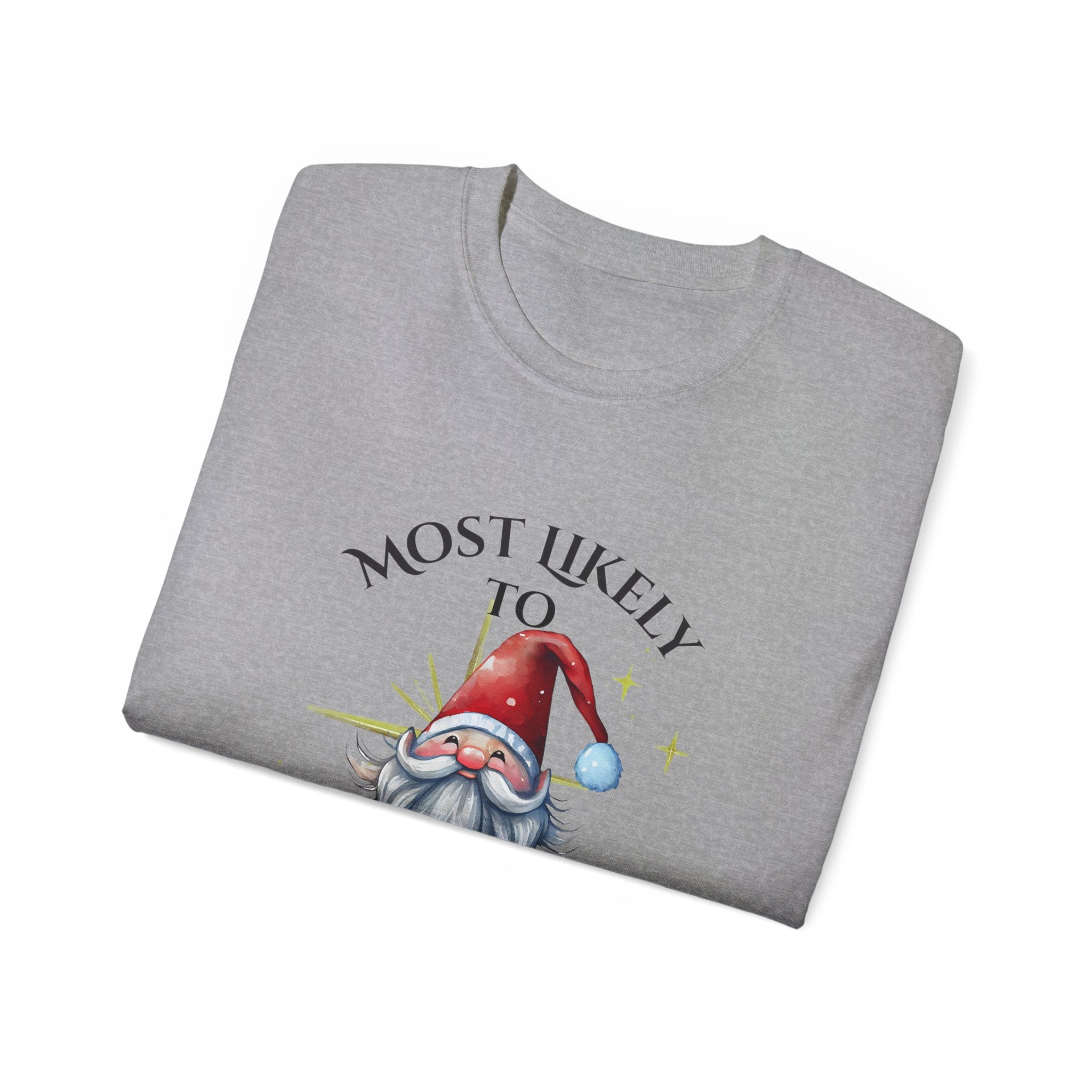 Most Likely to Make a To-Go Plate, Funny Holiday T-Shirt, Unisex Christmas Tee, Gift for Foodies, Festive Apparel