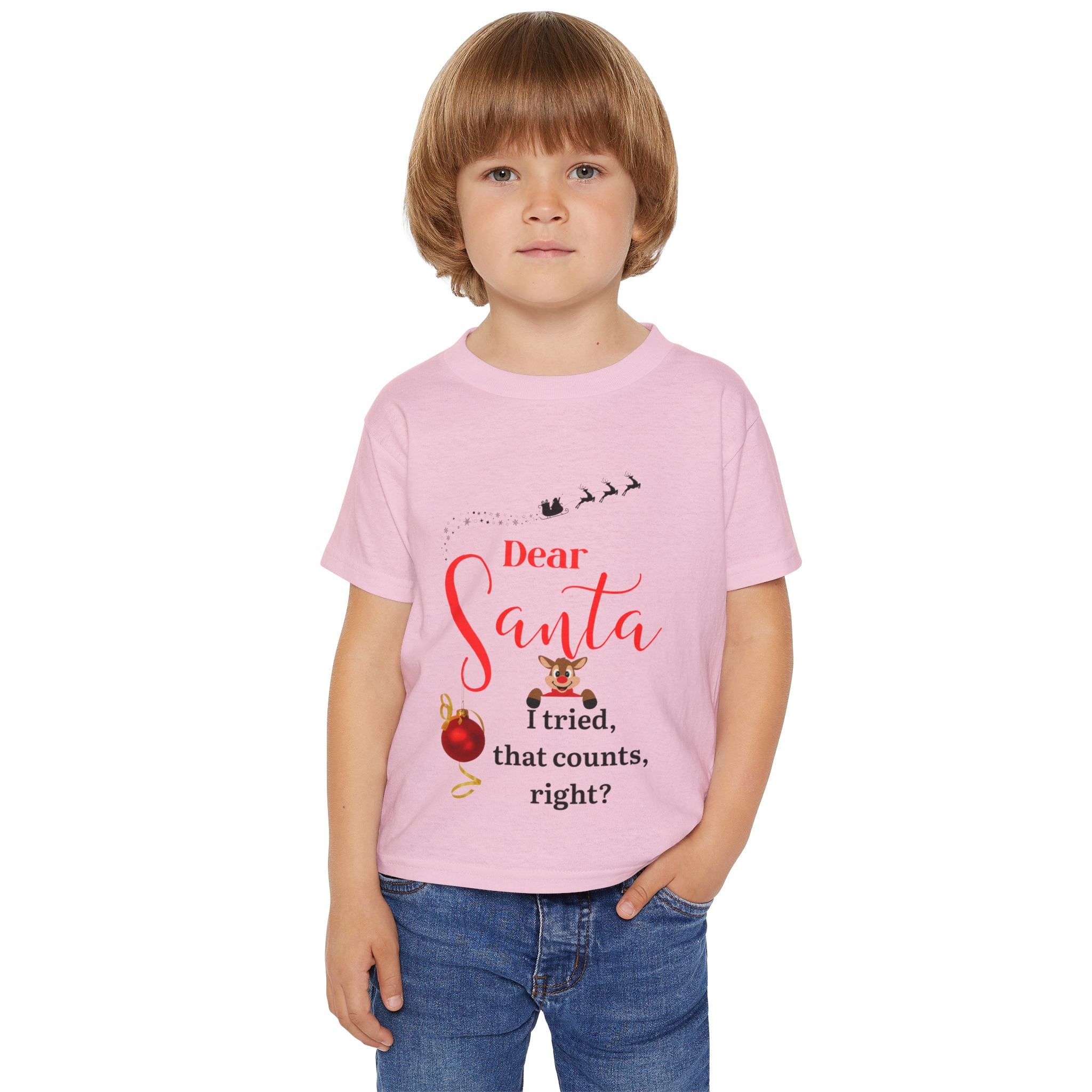 Dear Santa, I tried that... Toddler Tee, Cute Christmas Shirt for Kids, Holiday Gift, Santa Claus Apparel, Toddler Christmas Outfit