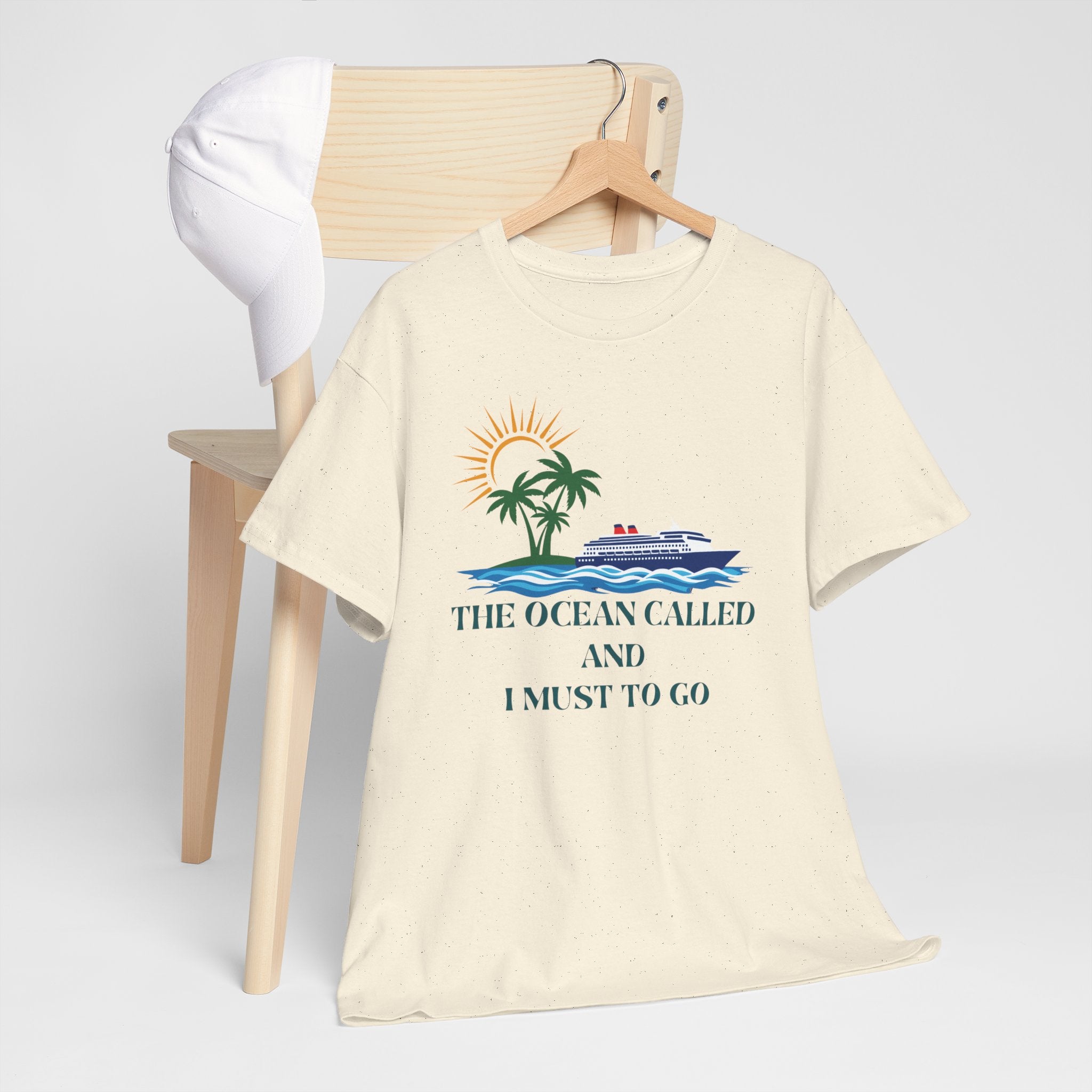 Ocean Called Tee — "The Ocean Called and I Must to Go" Tropical Beach T-Shirt