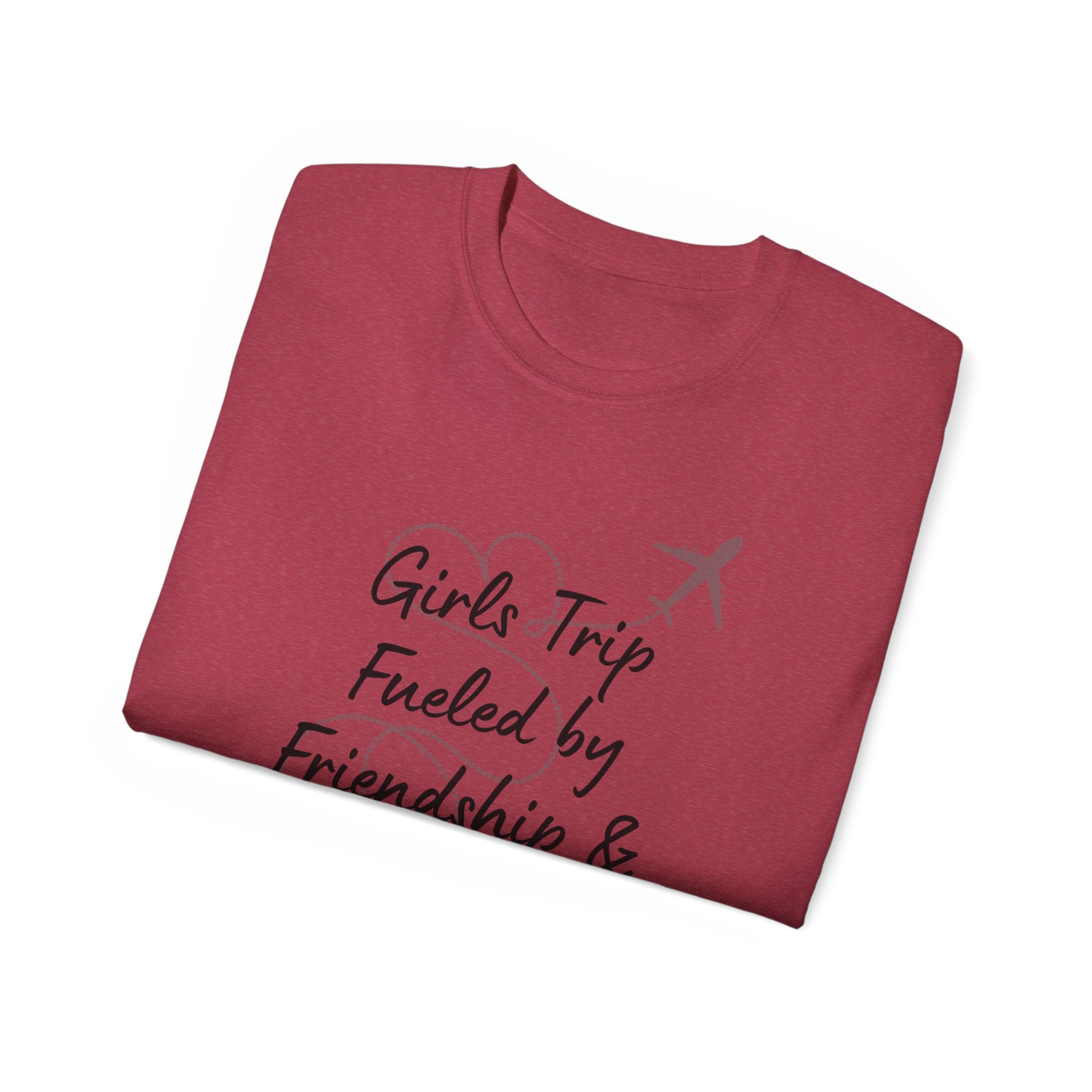 Girls Trip Tee — "Girls Trip Fueled by Friendship & Flights" Travel Shirt